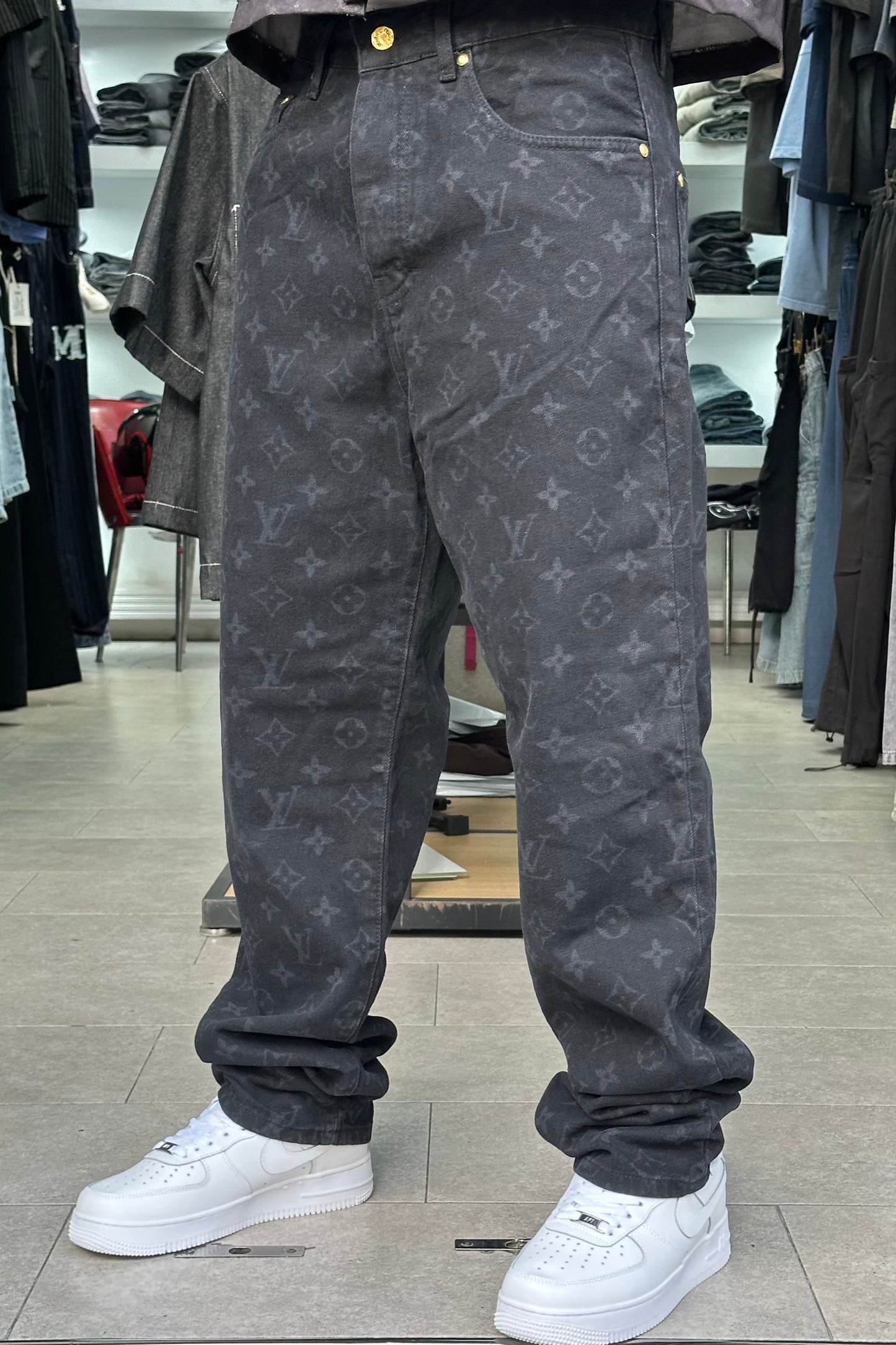 BAGGY JEANS LV LASER NOIR