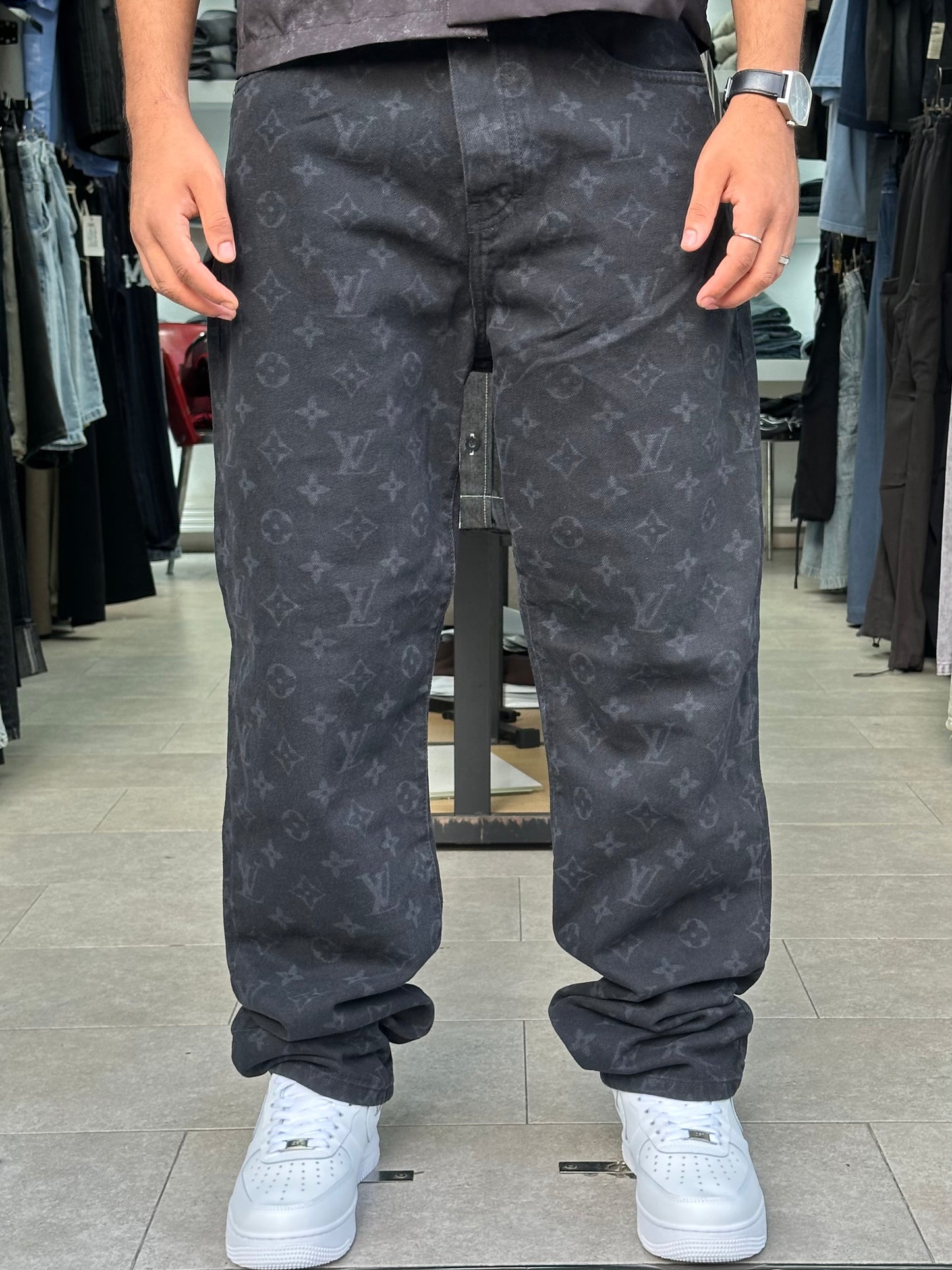 BAGGY JEANS LV LASER NOIR