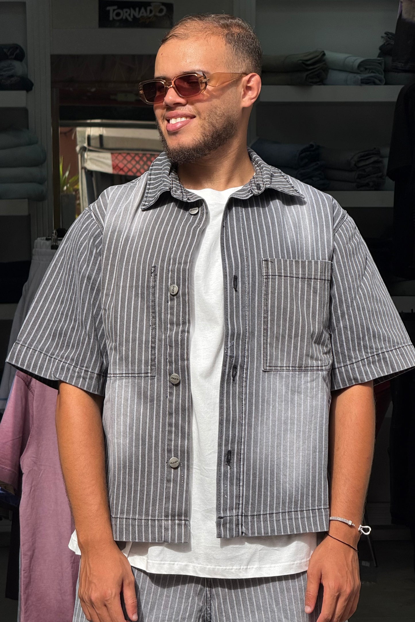 ENSEMBLE RAYEE GRIS PR