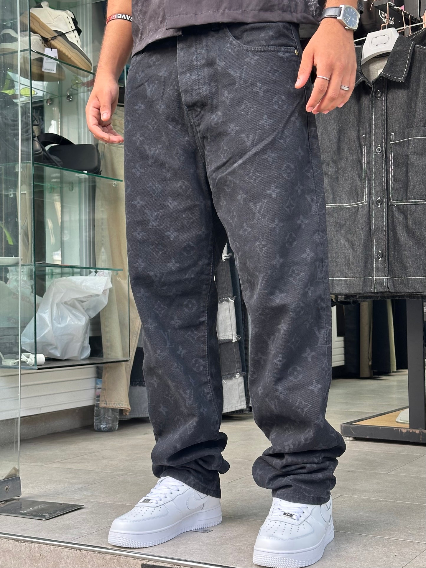 BAGGY JEANS LV LASER NOIR