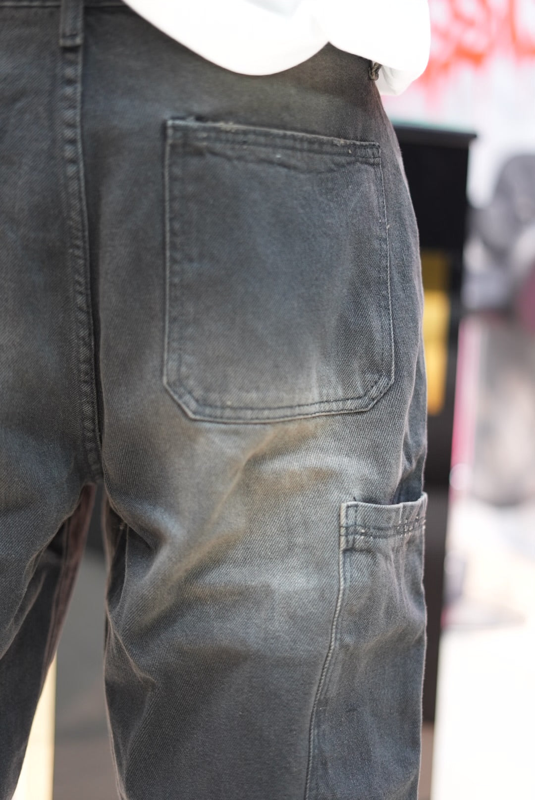 CARGO JEANS NOIR GOLD BS