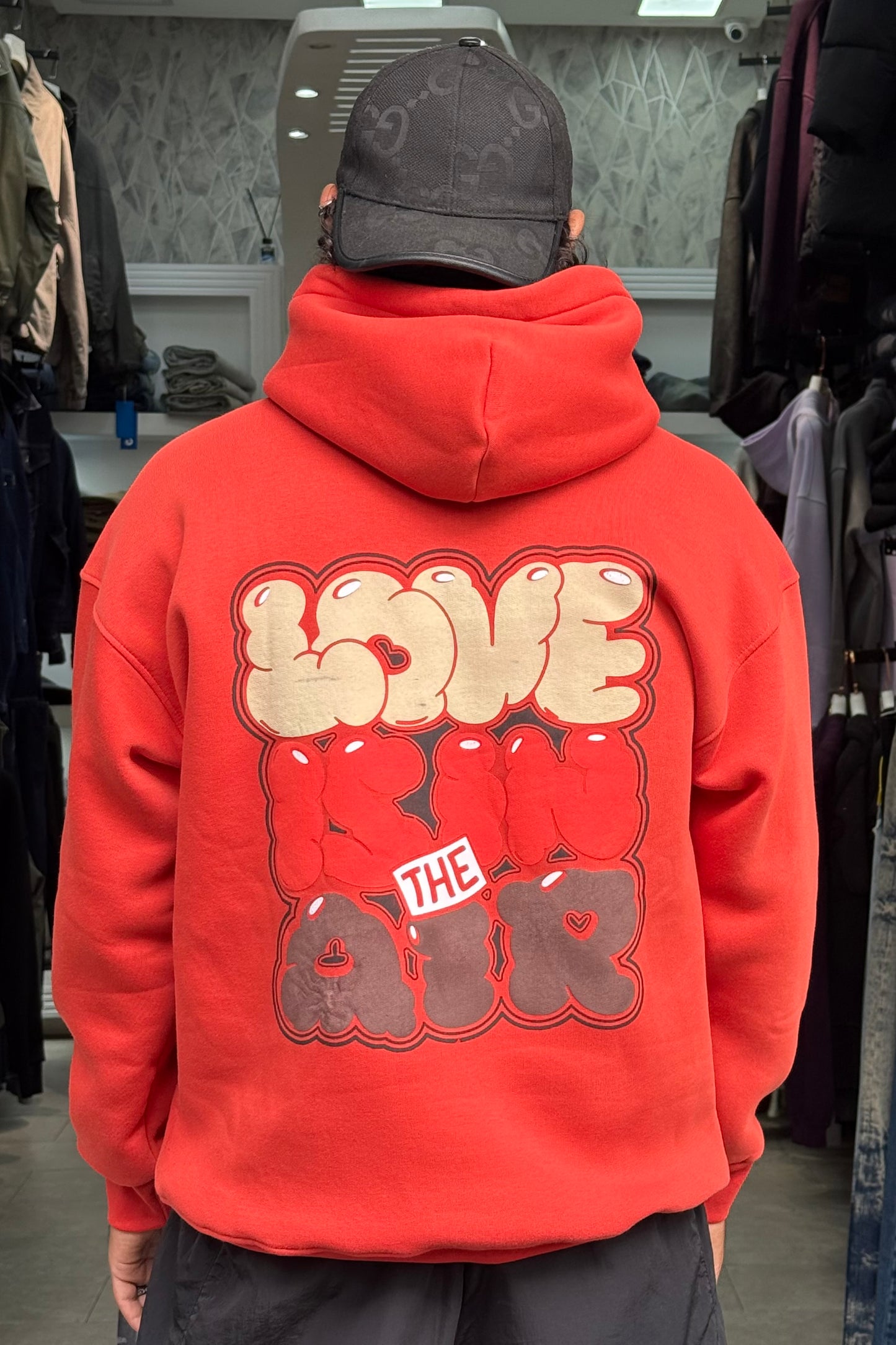 HOODIES LOVE IS IN THE AIR ORANGE