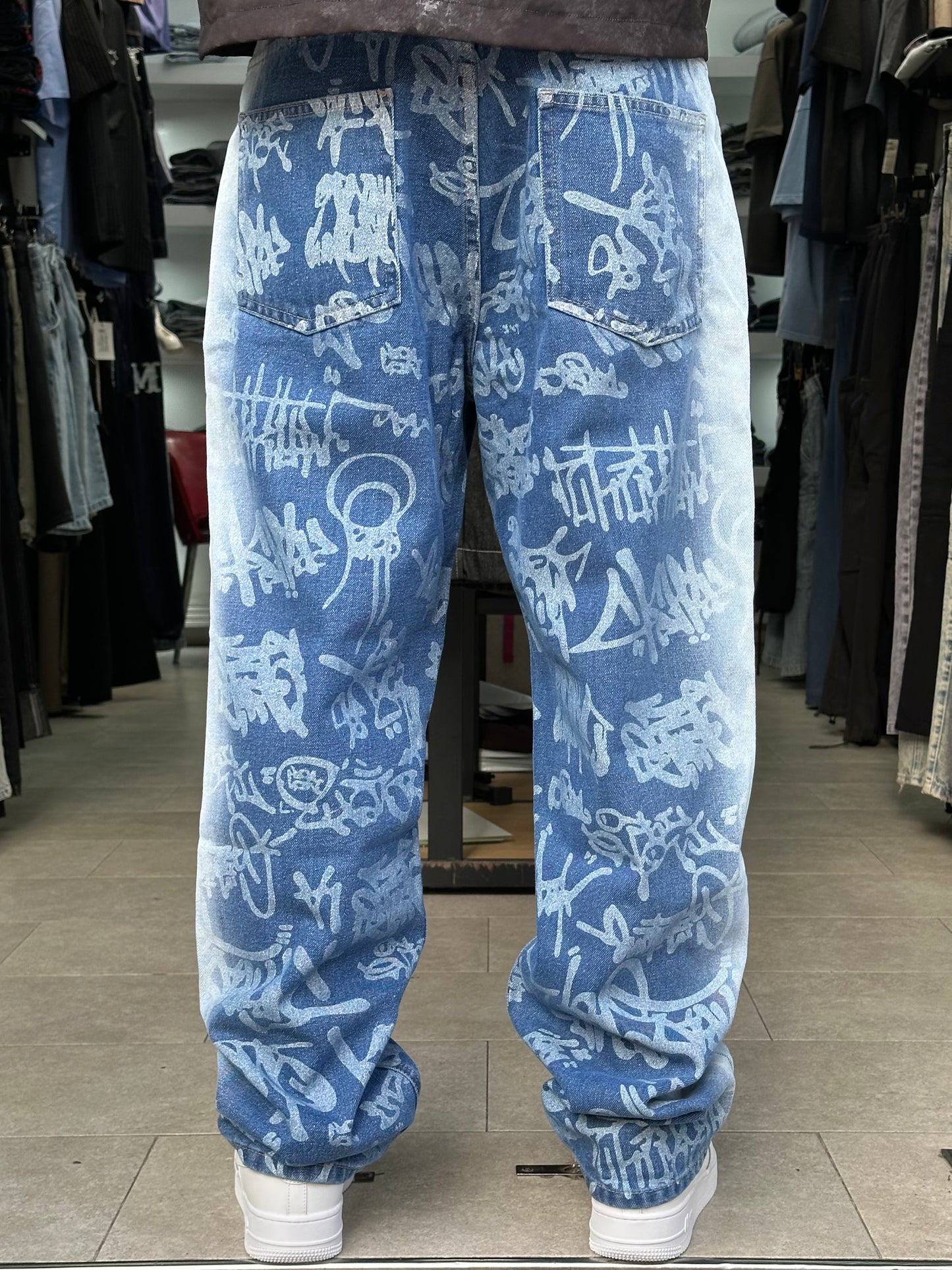 BAGGY JEANS GRAFFITI DEGRADE BI