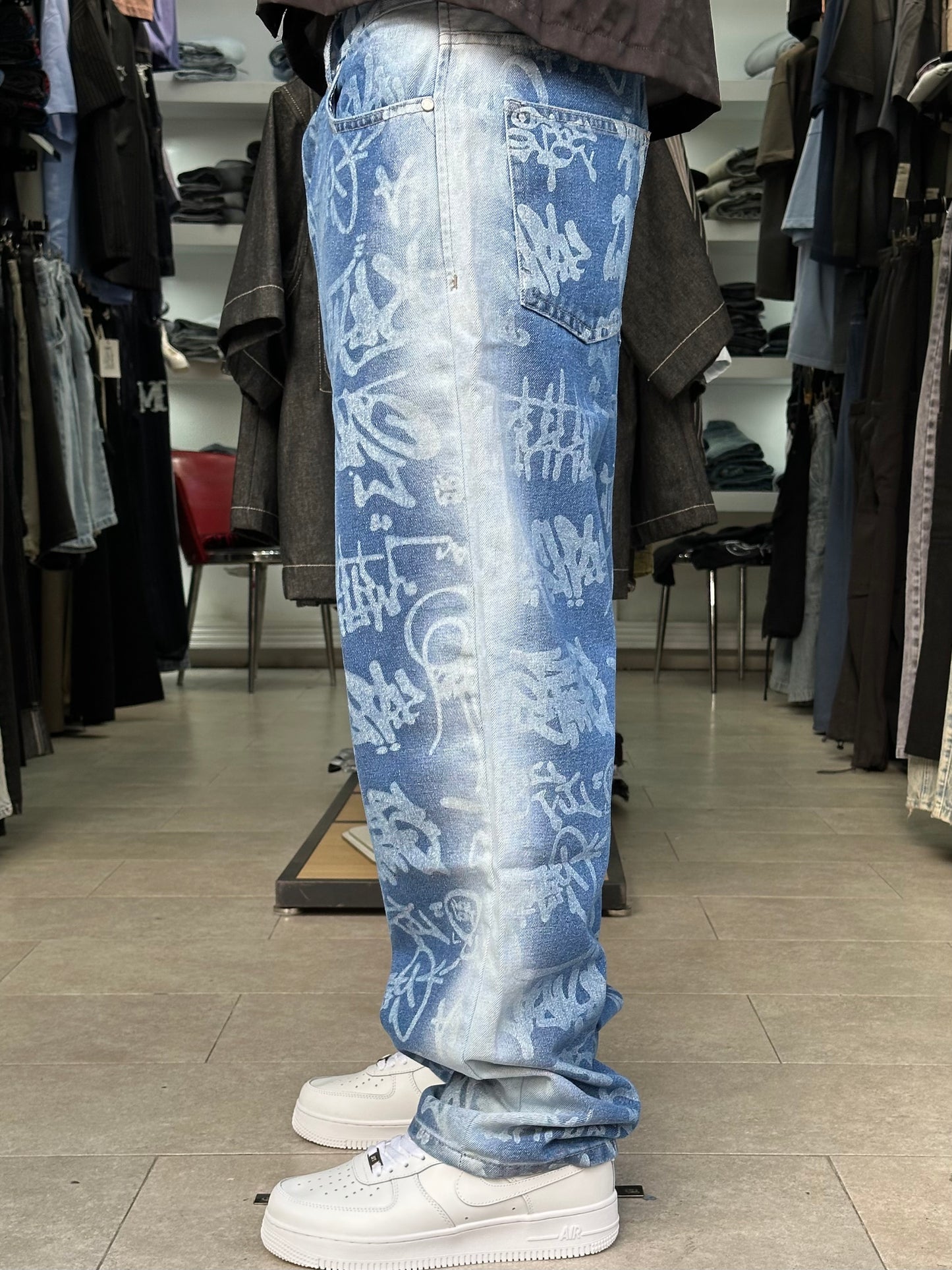 BAGGY JEANS GRAFFITI DEGRADE BI