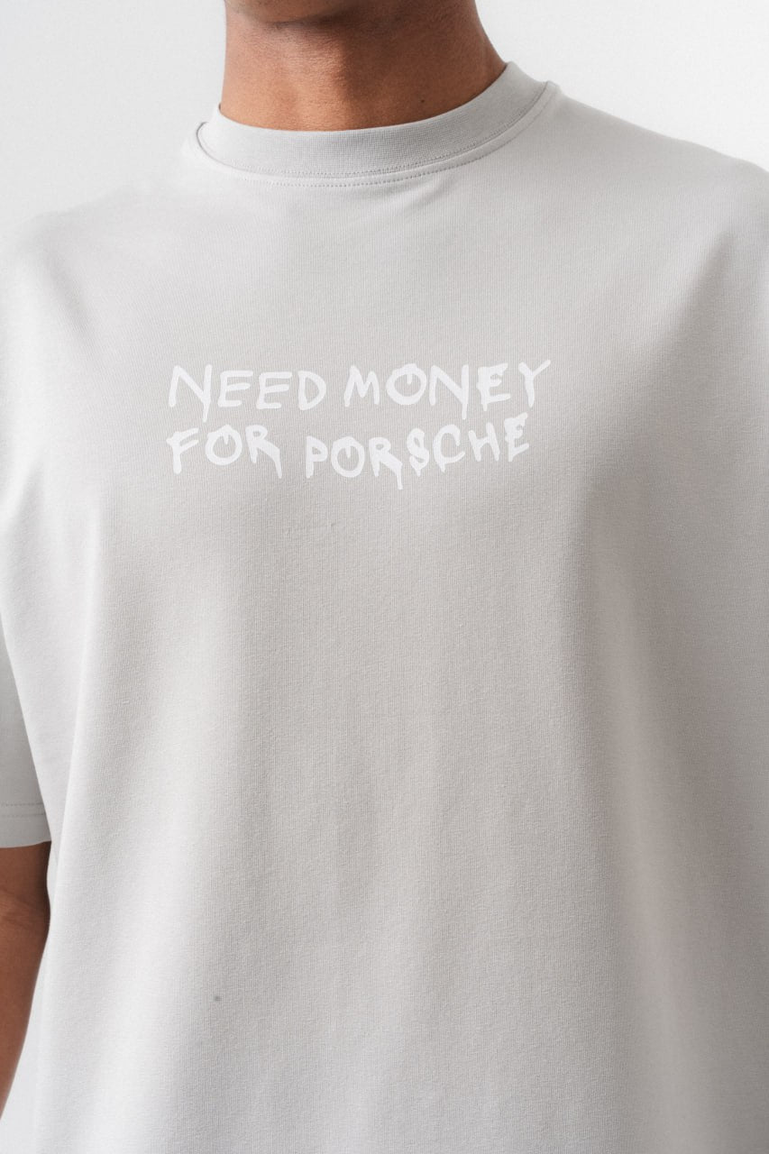 T-SHIRT NEED MONEY GREY ESCO