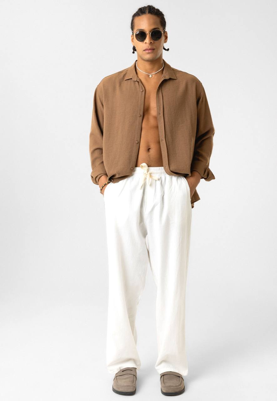 LINEN PANTS ECRU VM V80-22 / Y145