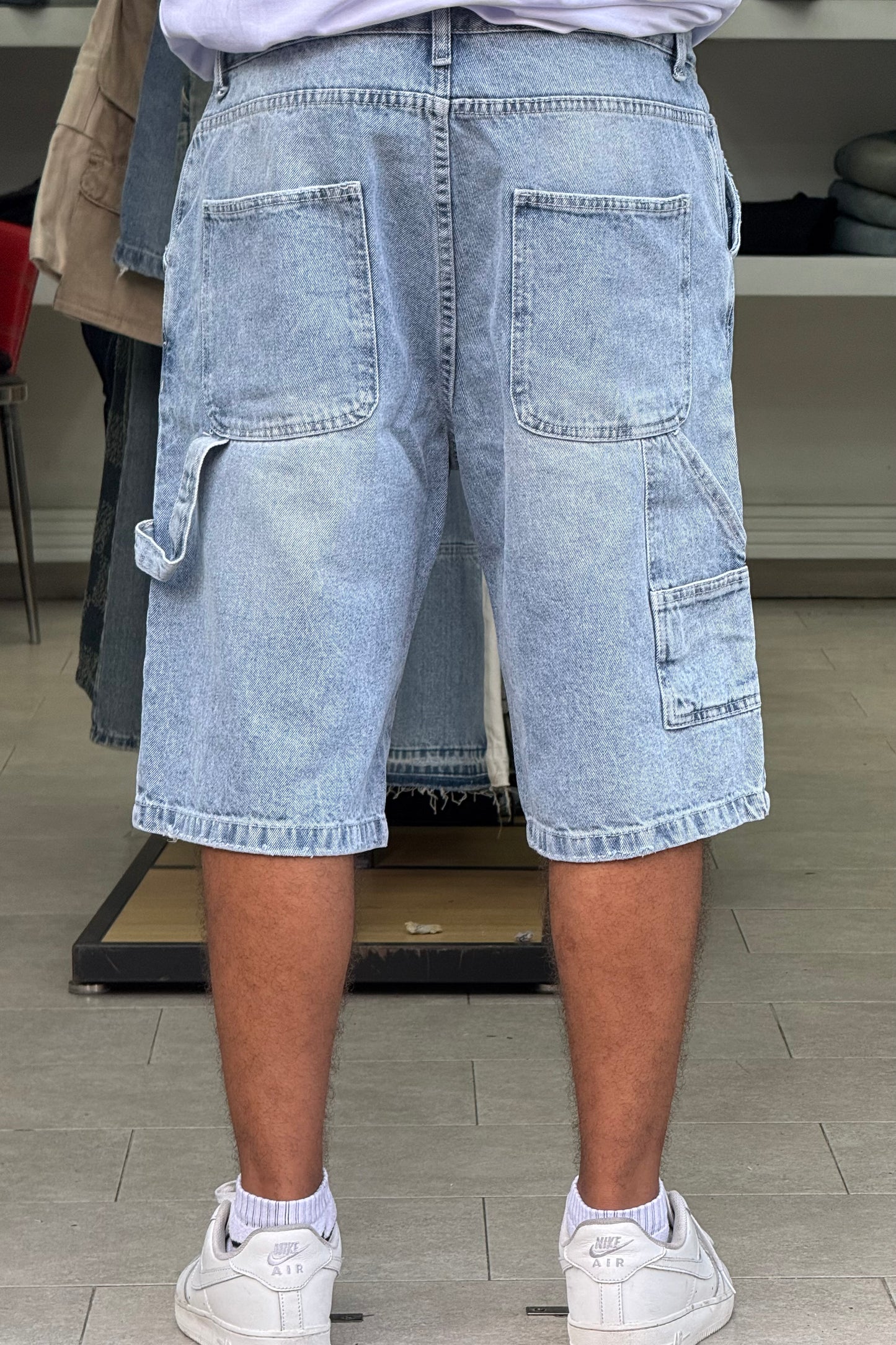 SKATER JORTS FLARE BLEU DELAVE