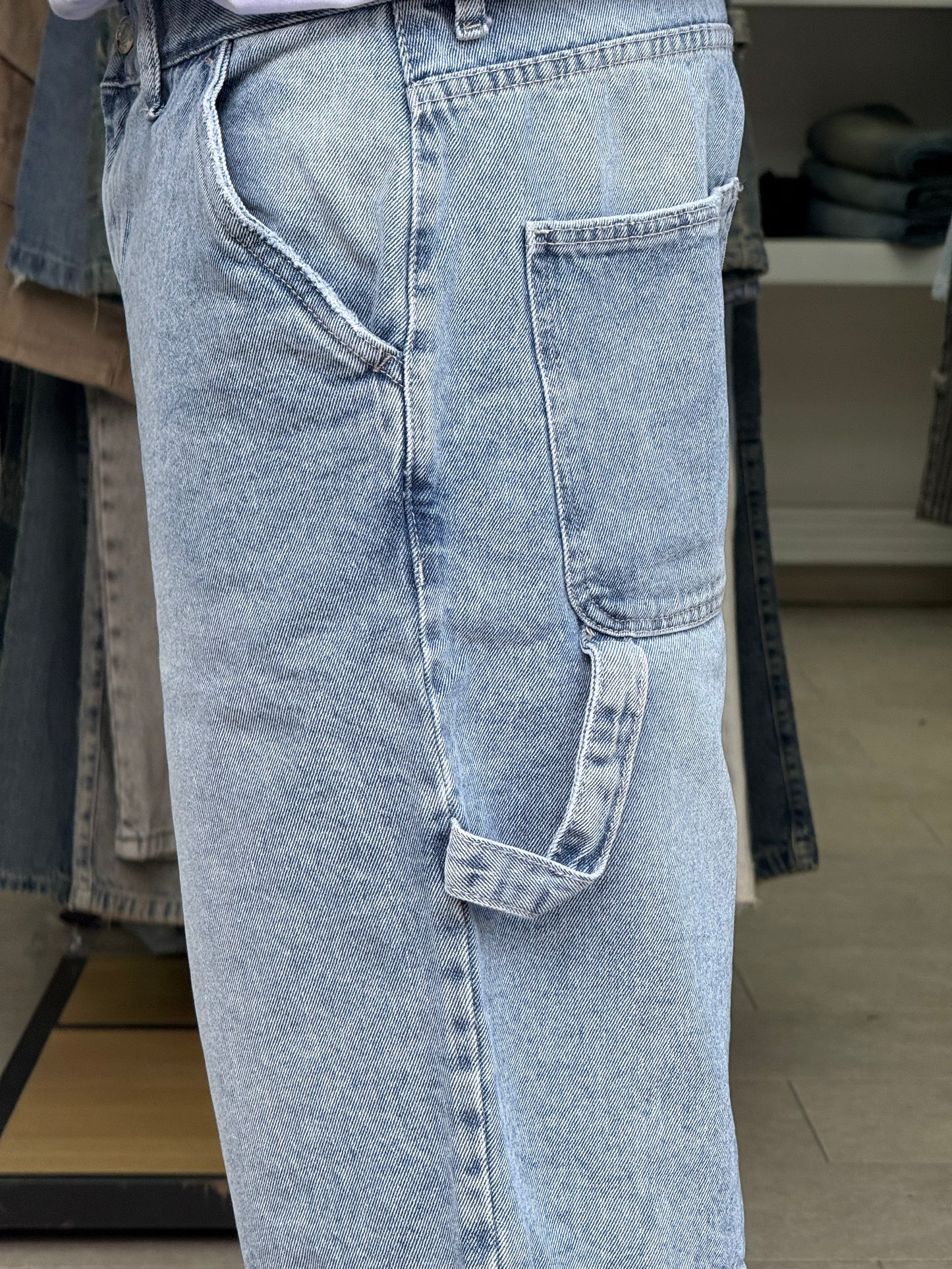 SKATER JORTS FLARE BLEU DELAVE