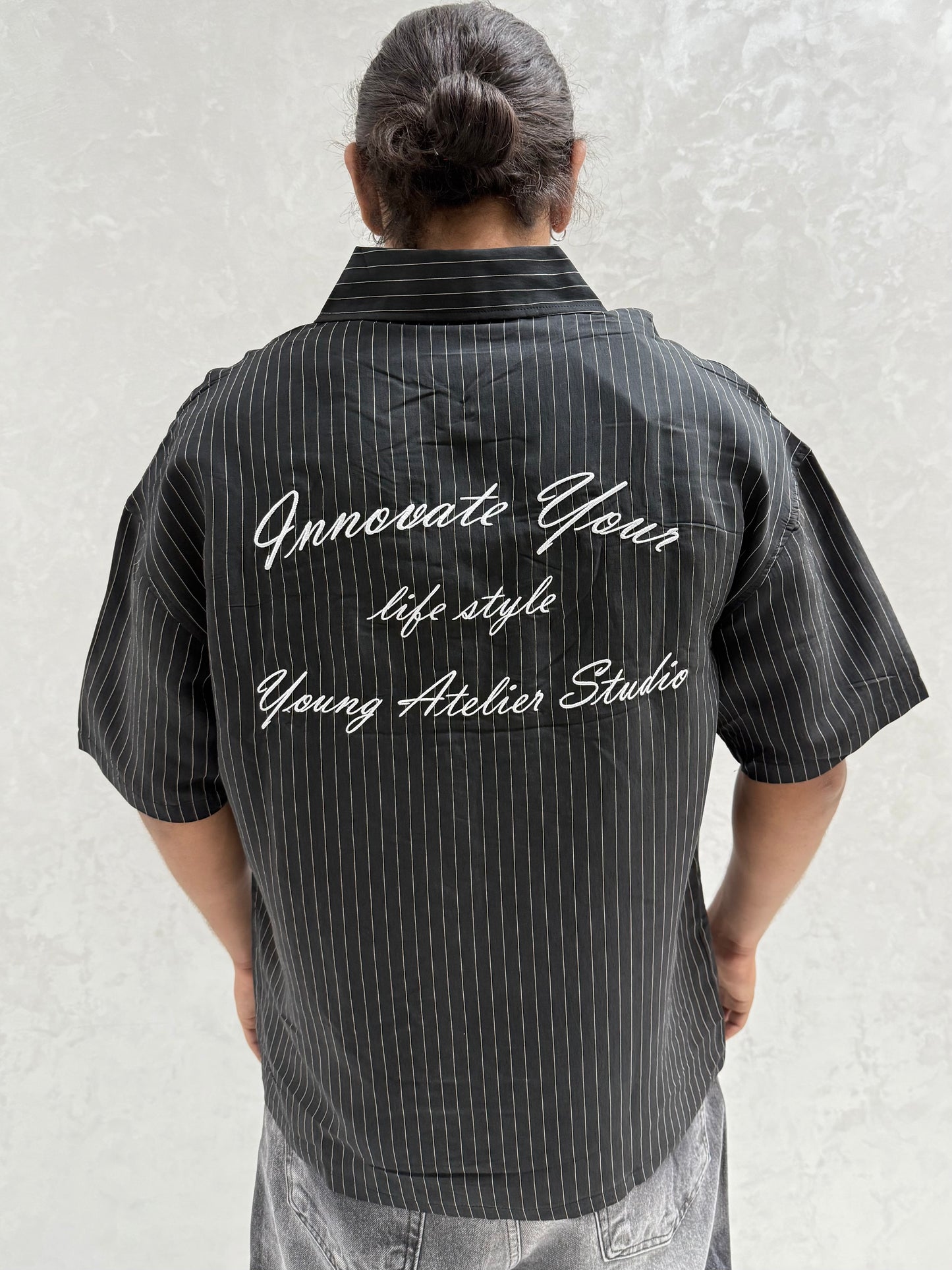 CHEMISE RAYEE LIFE STYLE NOIR (ES) E40-10