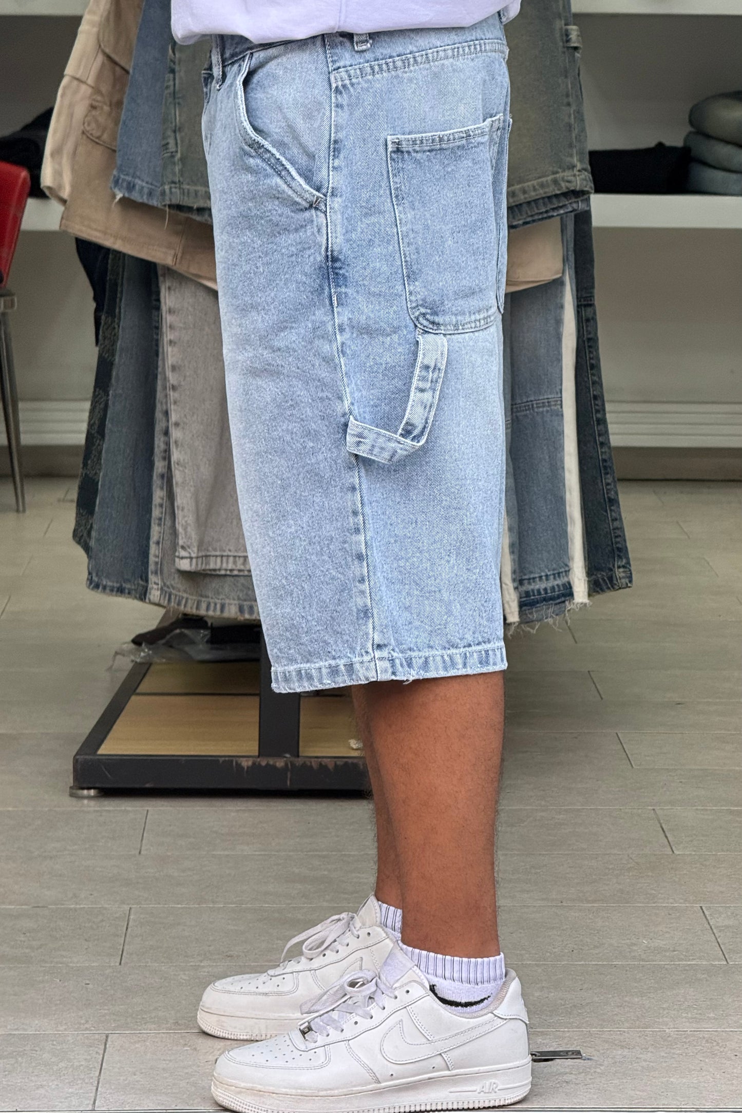 SKATER JORTS FLARE BLEU DELAVE