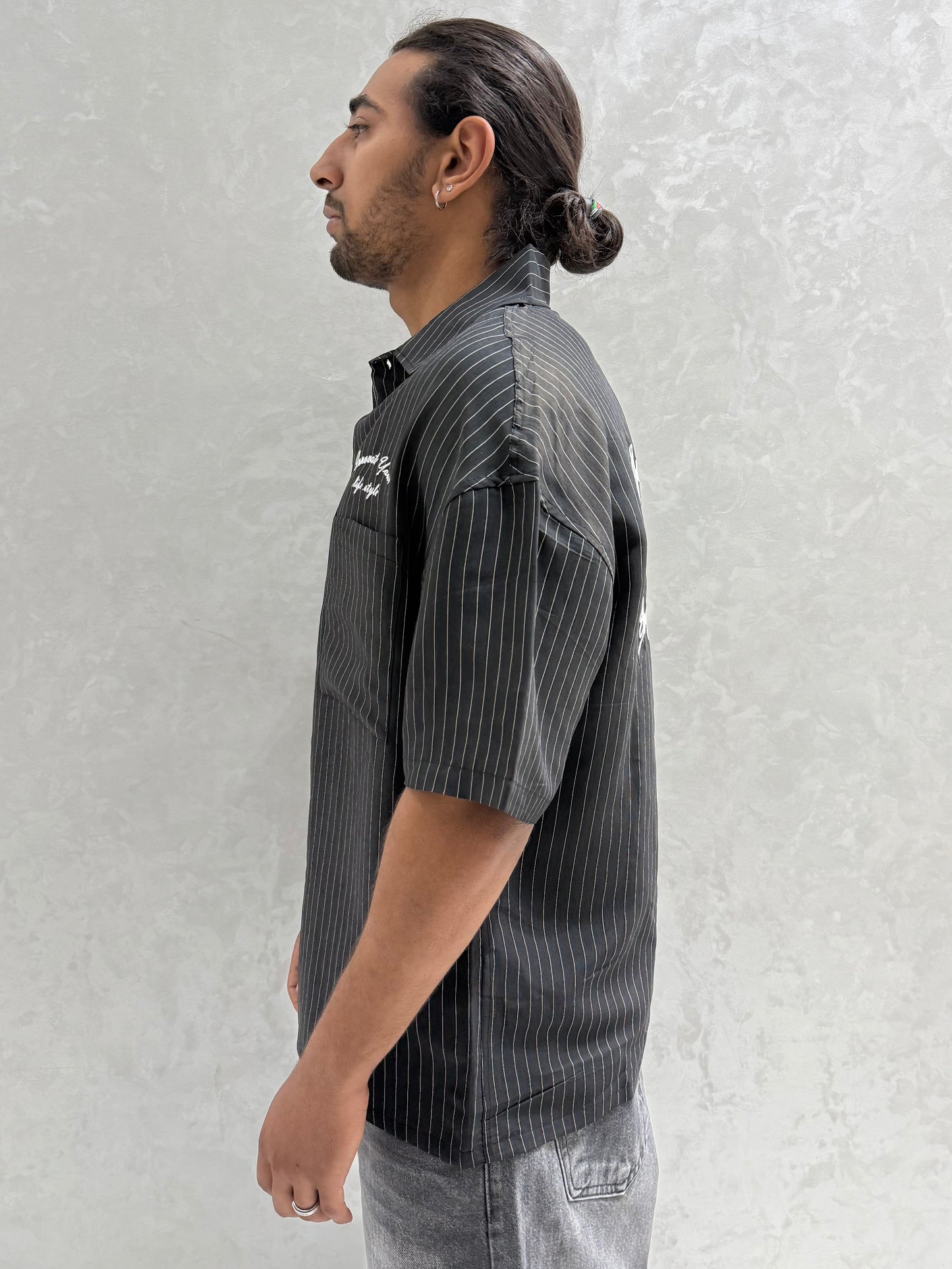 CHEMISE RAYEE LIFE STYLE NOIR (ES) E40-10