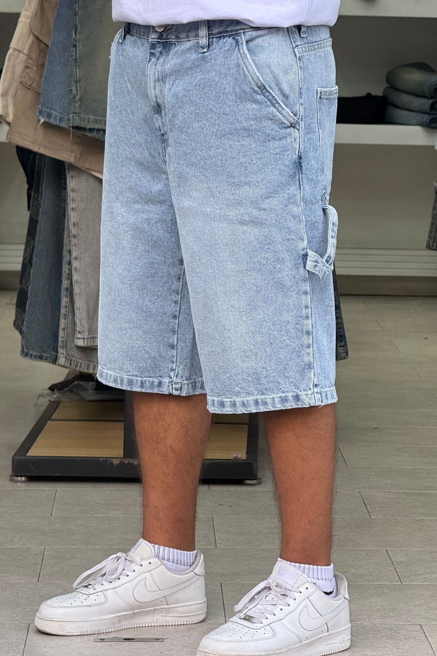 SKATER JORTS FLARE BLEU DELAVE