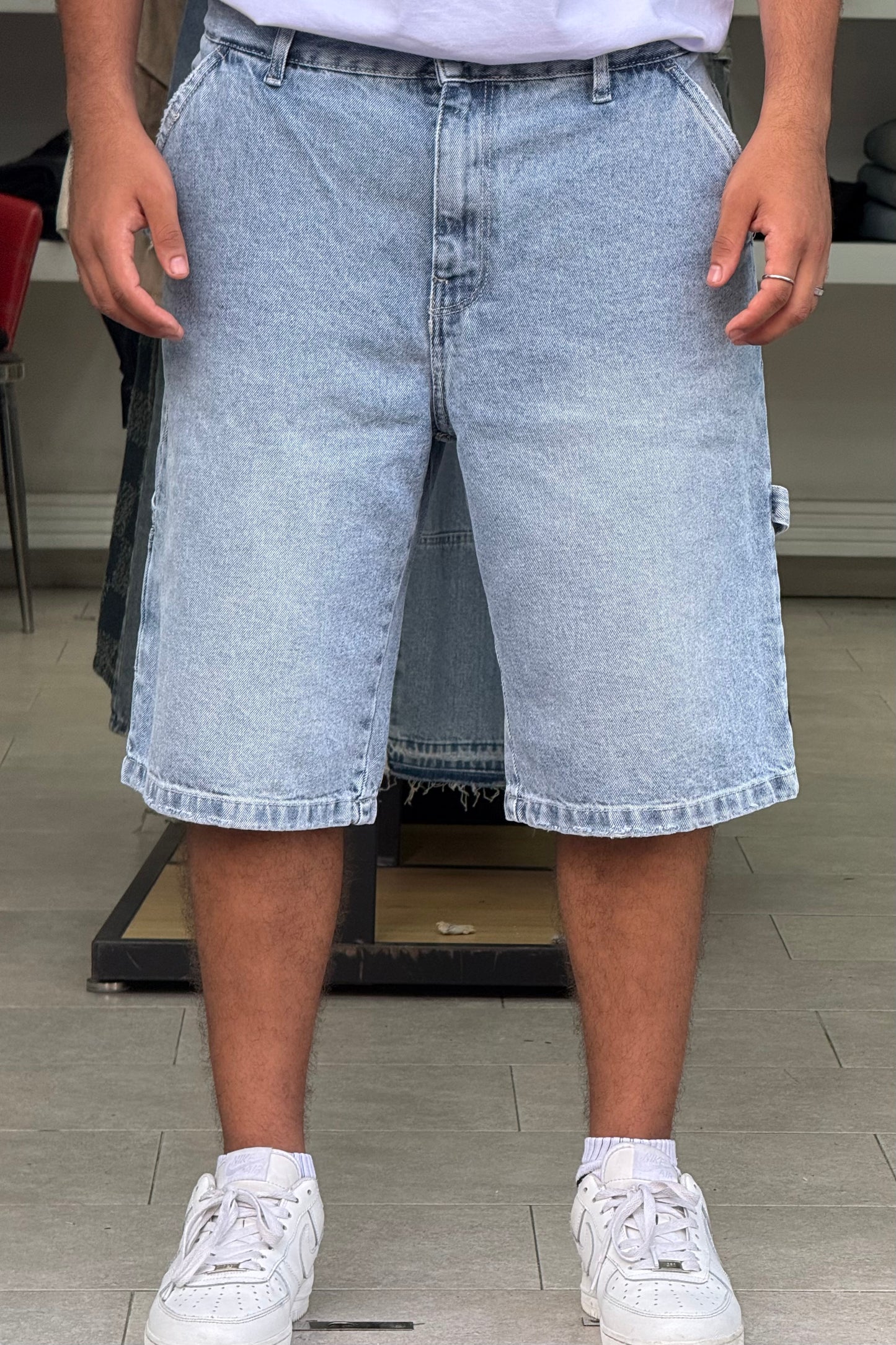 SKATER JORTS FLARE BLEU DELAVE