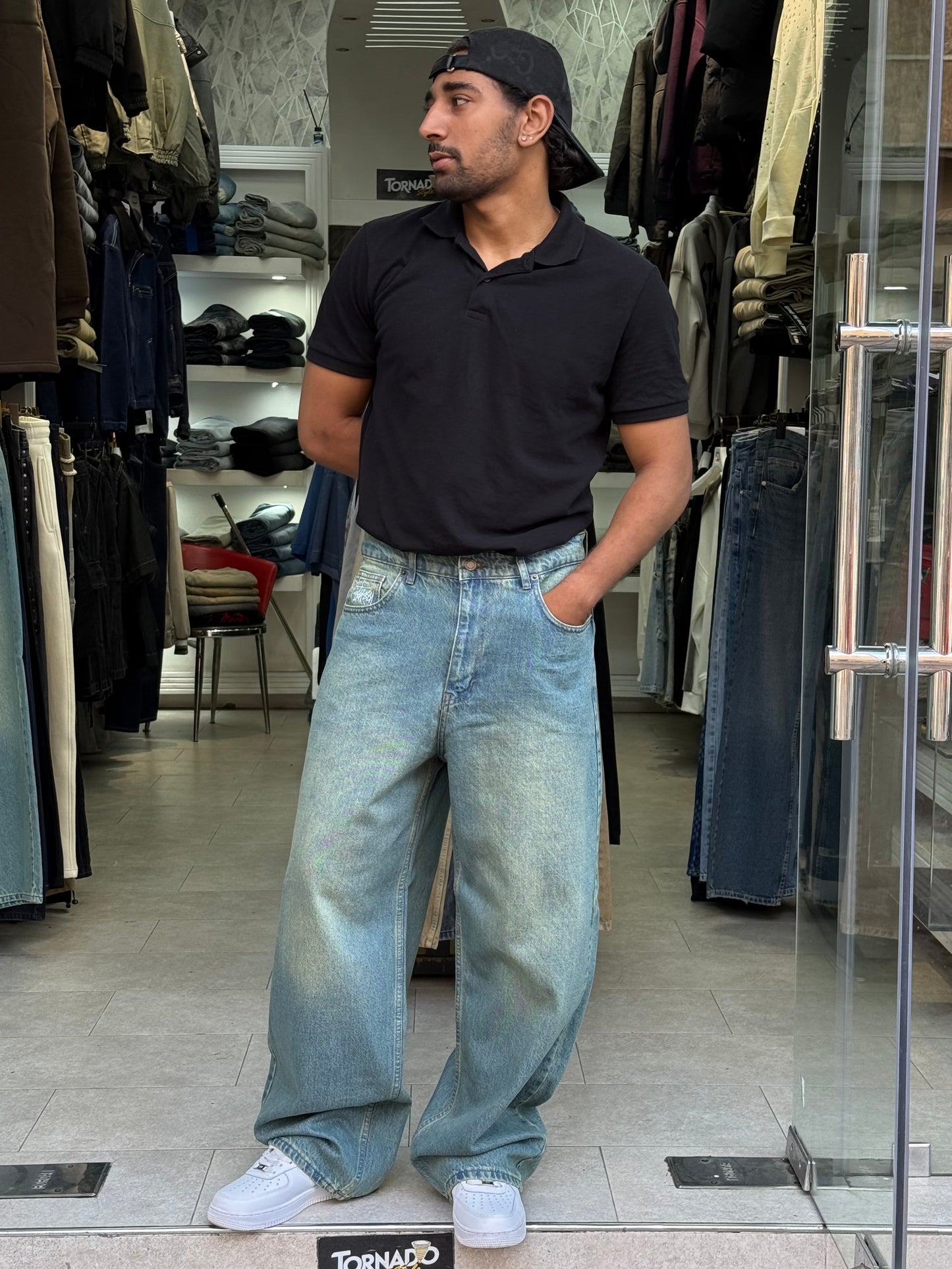 SUPPER BAGGY JEANS STUSSY (DIRTY VERT)