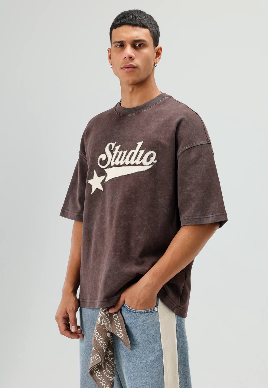 T-SHIRT ES STUDIO BROWN E71-124