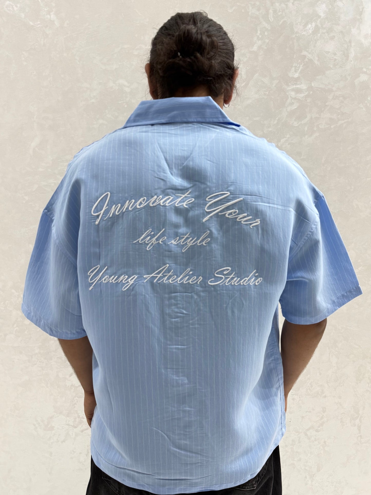 CHEMISE RAYEE LIFE STYLE BLEU (ES) E40-10