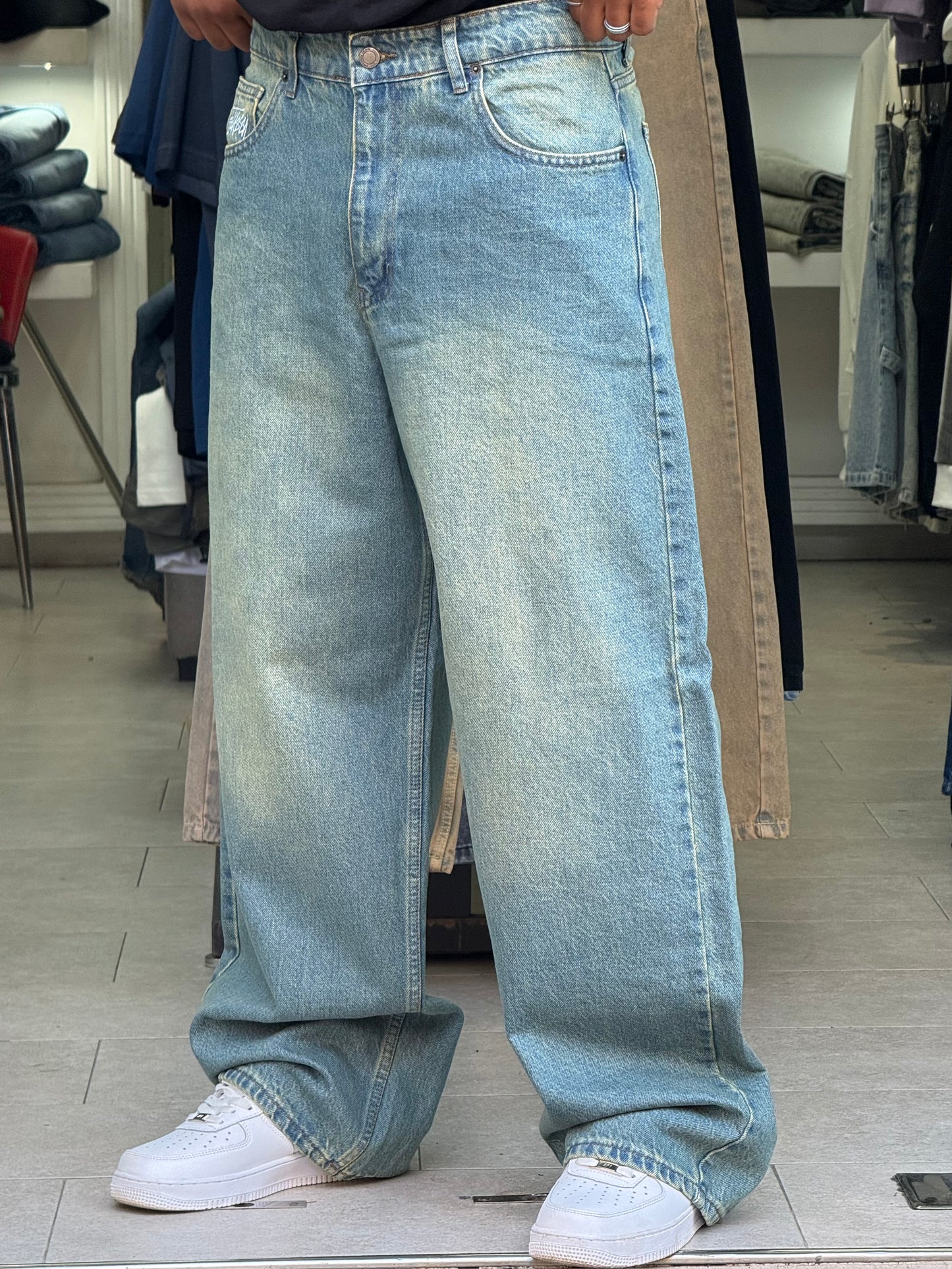 SUPPER BAGGY JEANS STUSSY (DIRTY VERT)