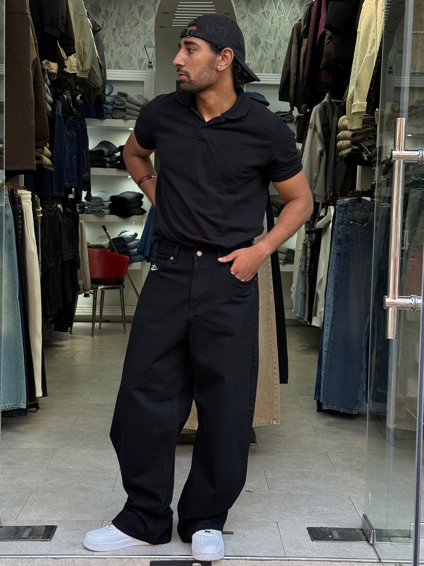 SUPPER BAGGY JEANS STUSSY (BLACK BLACK)
