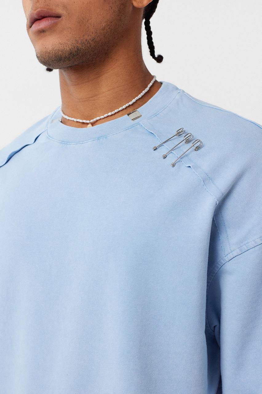 T-SHIRT ES BLEU CIEL