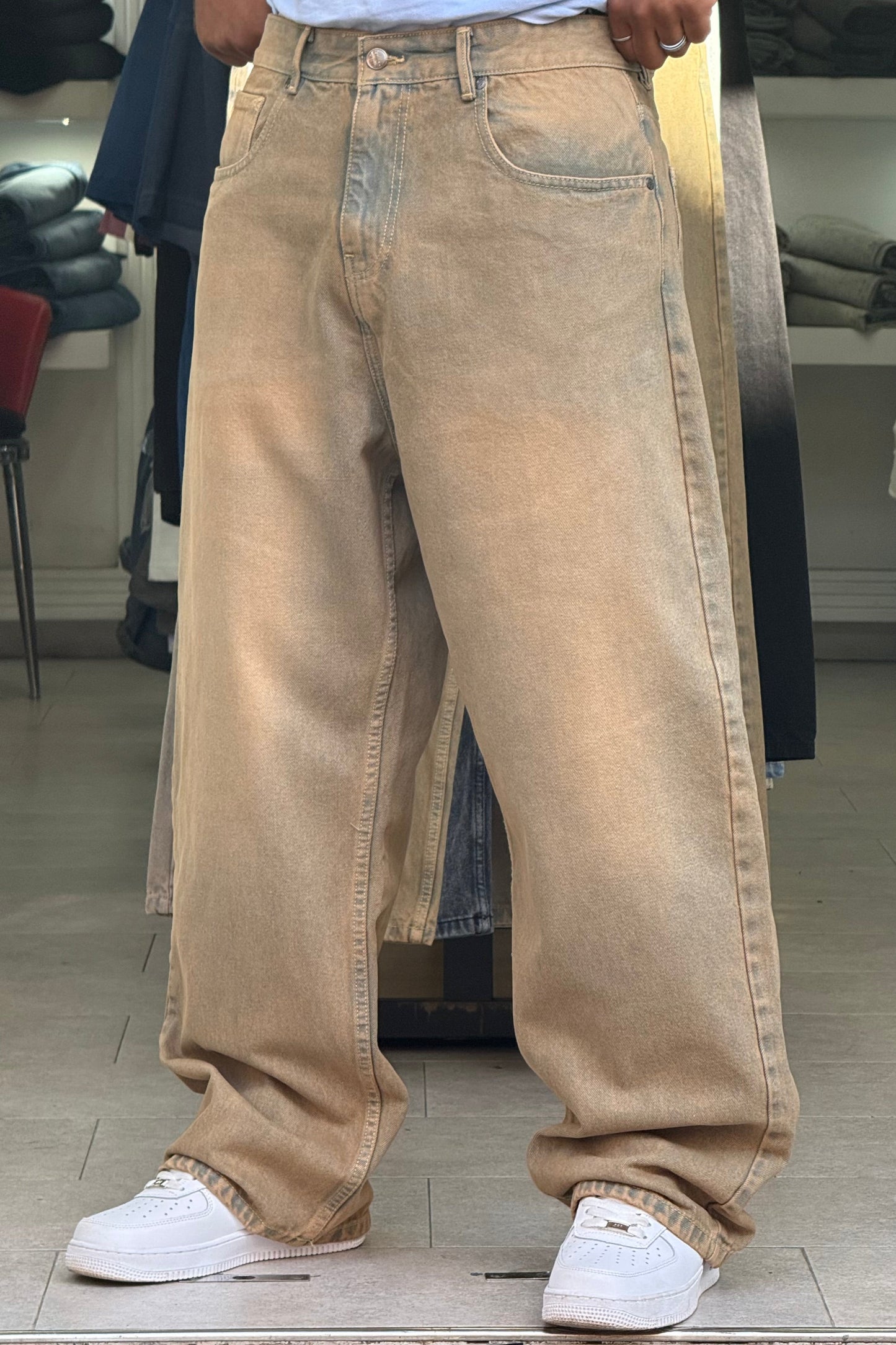 BAGGY JEANS L'INTROUVABLE (DIRTY VERT)