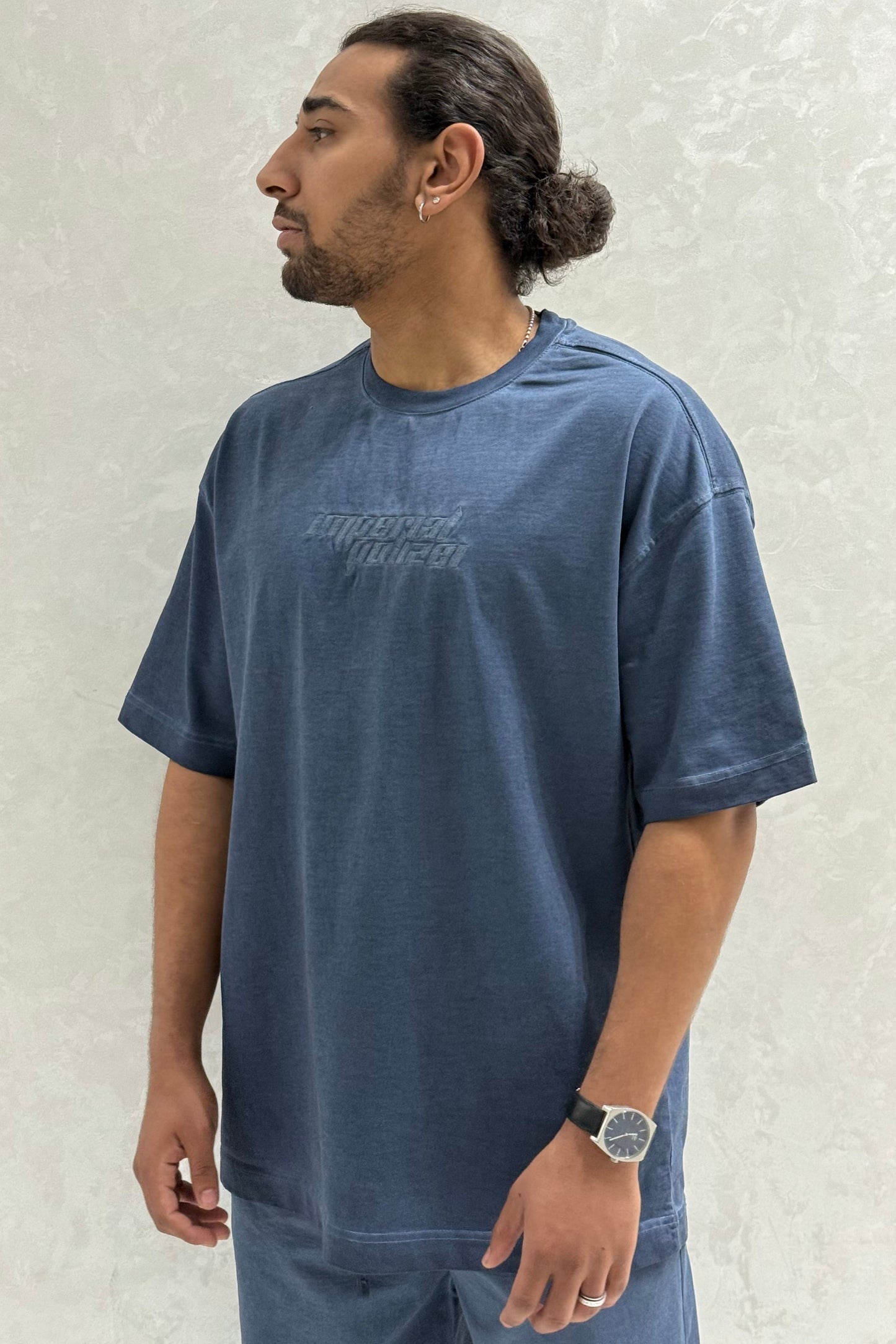 T-SHIRT PZ WASHED 93 BLEU