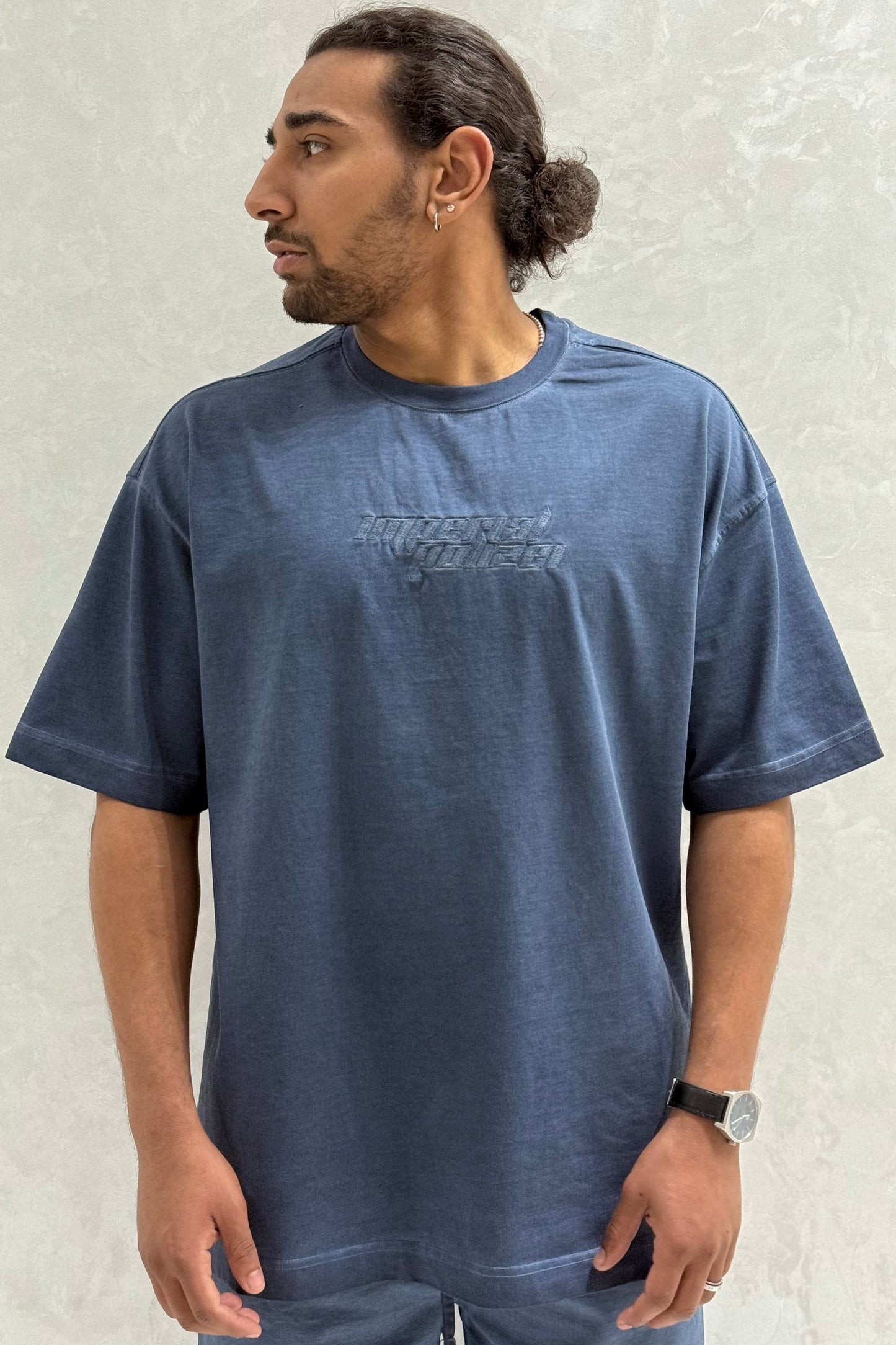 T-SHIRT PZ WASHED 93 BLEU