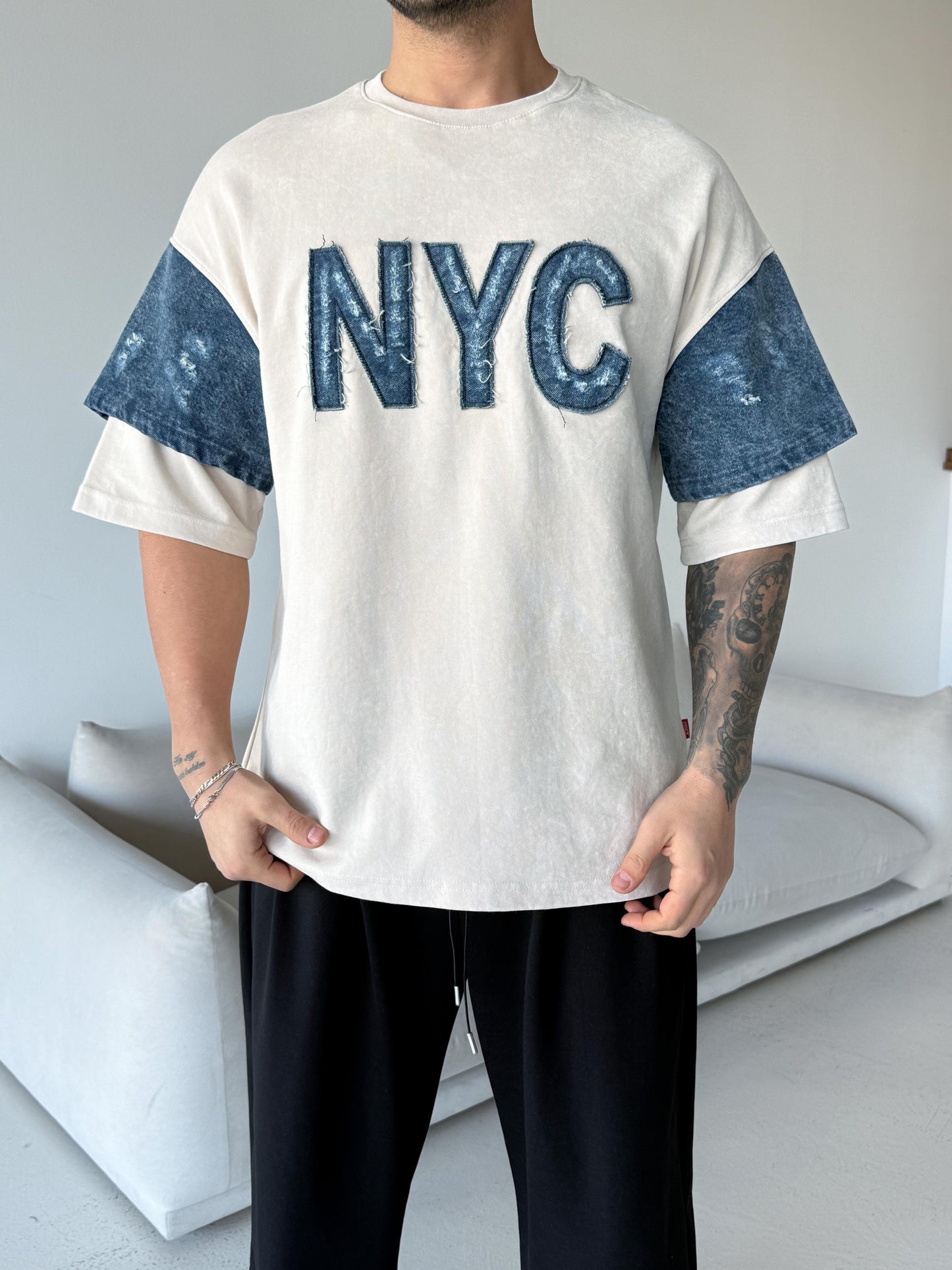 T-SHIRT ES NYC BEIGE E71-119