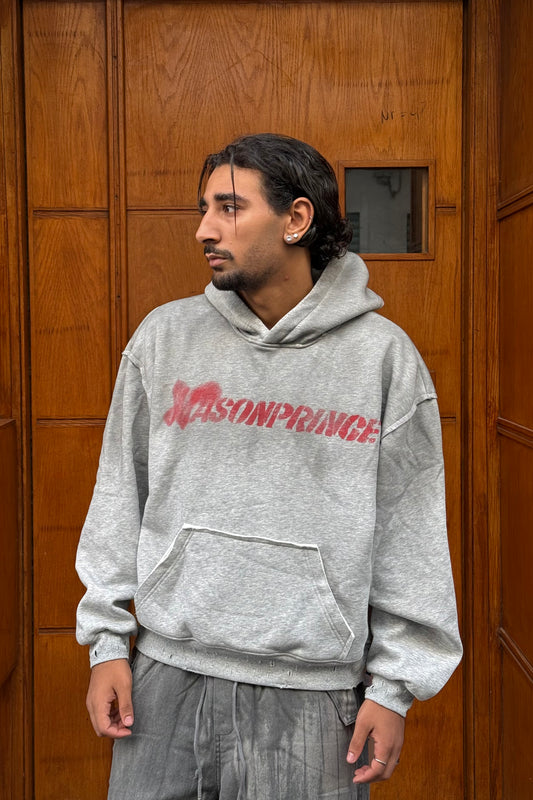 HOODIES CROP ASONPRINCE WASHED GREY CN