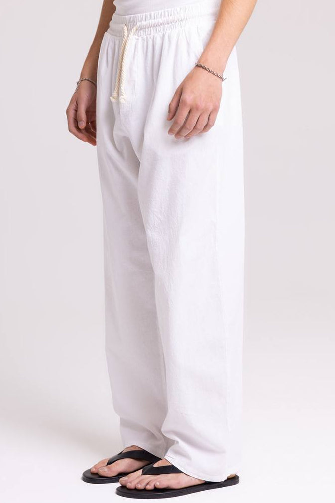 LINEN PANTS WHITE 40-10-4