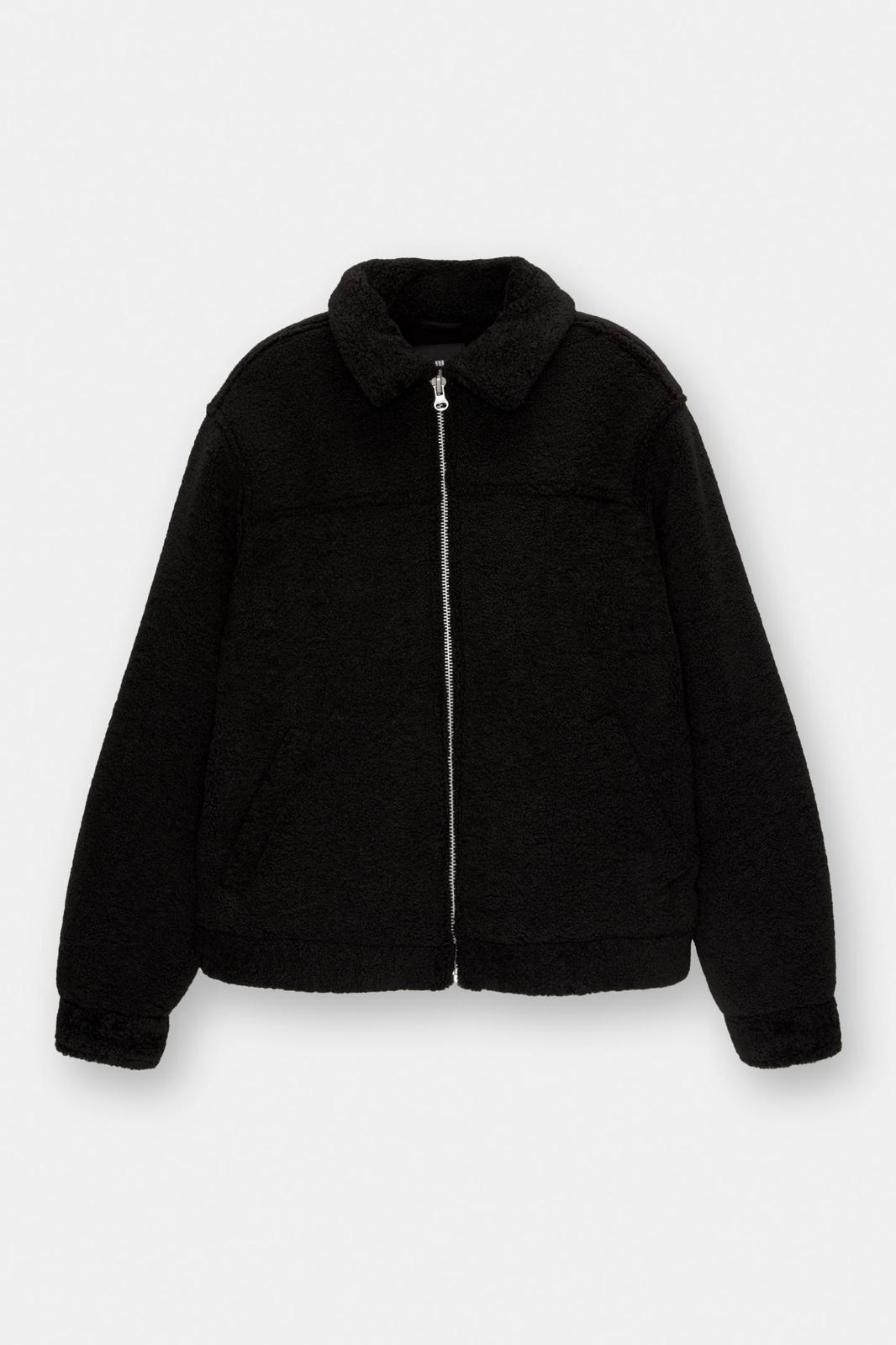 Faux shearling jacket black P&B