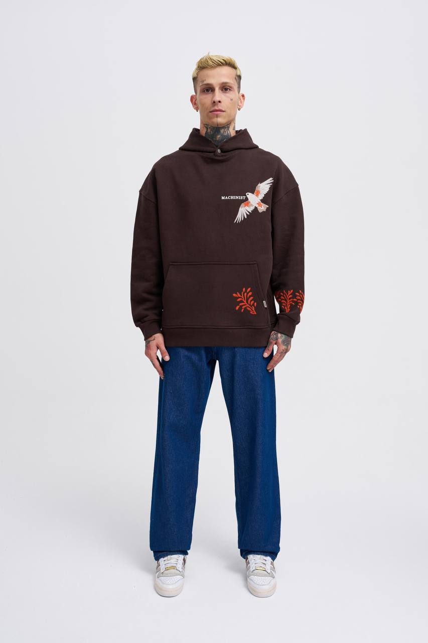 HOODIES MACHINIST BROWN M3525