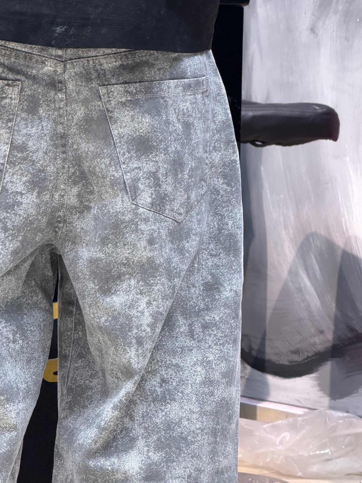 BAGGY JEANS IMPRIMÉ GRIS BEIGE SK
