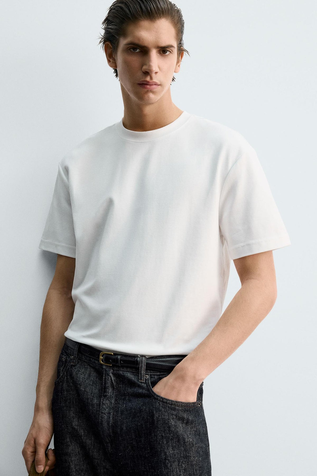 T-SHIRT BASIC ZARA ORIGINAL WHITE
