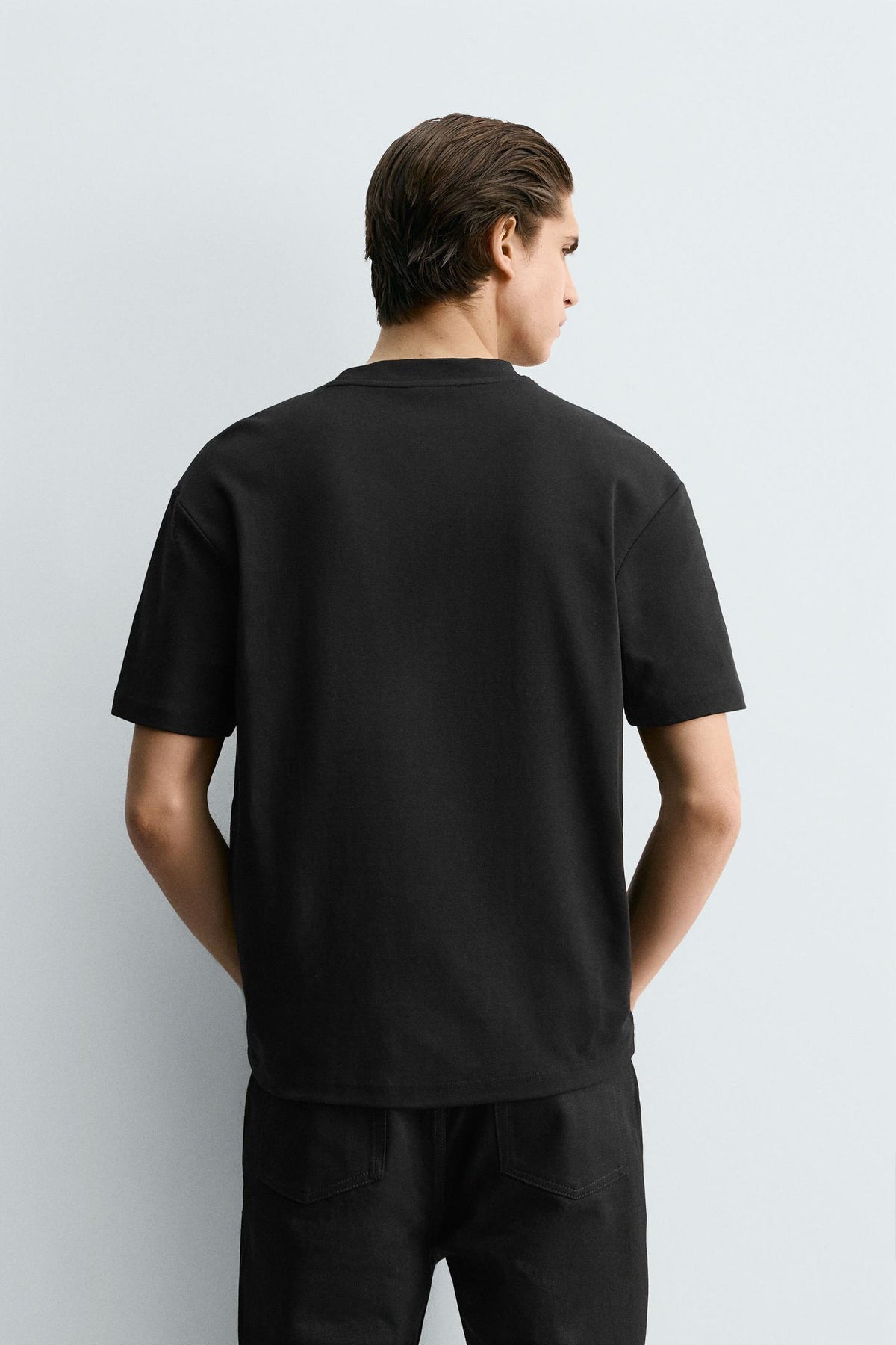 T-SHIRT BASIC ZARA ORIGINAL BLACK