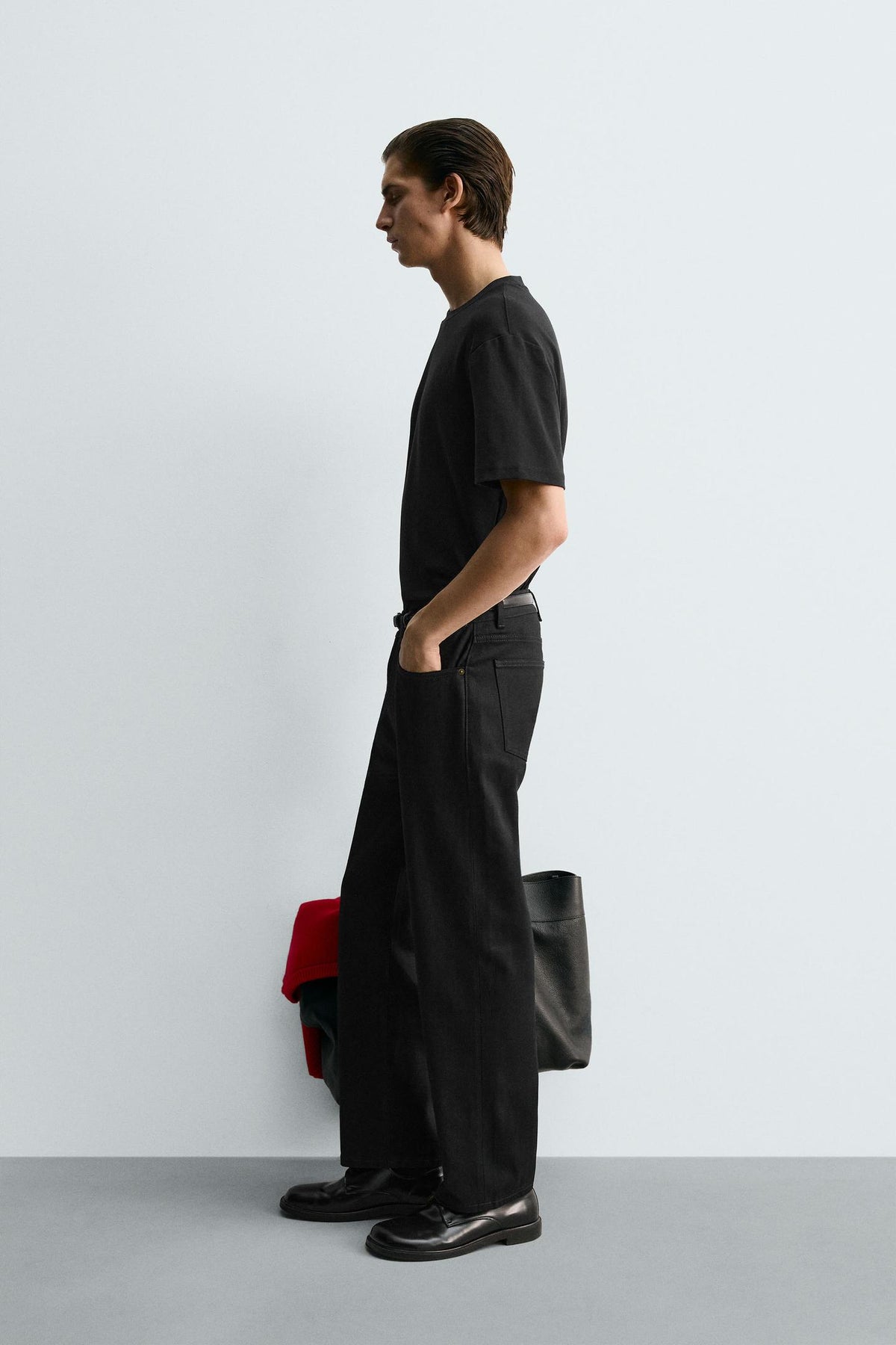T-SHIRT BASIC ZARA ORIGINAL BLACK