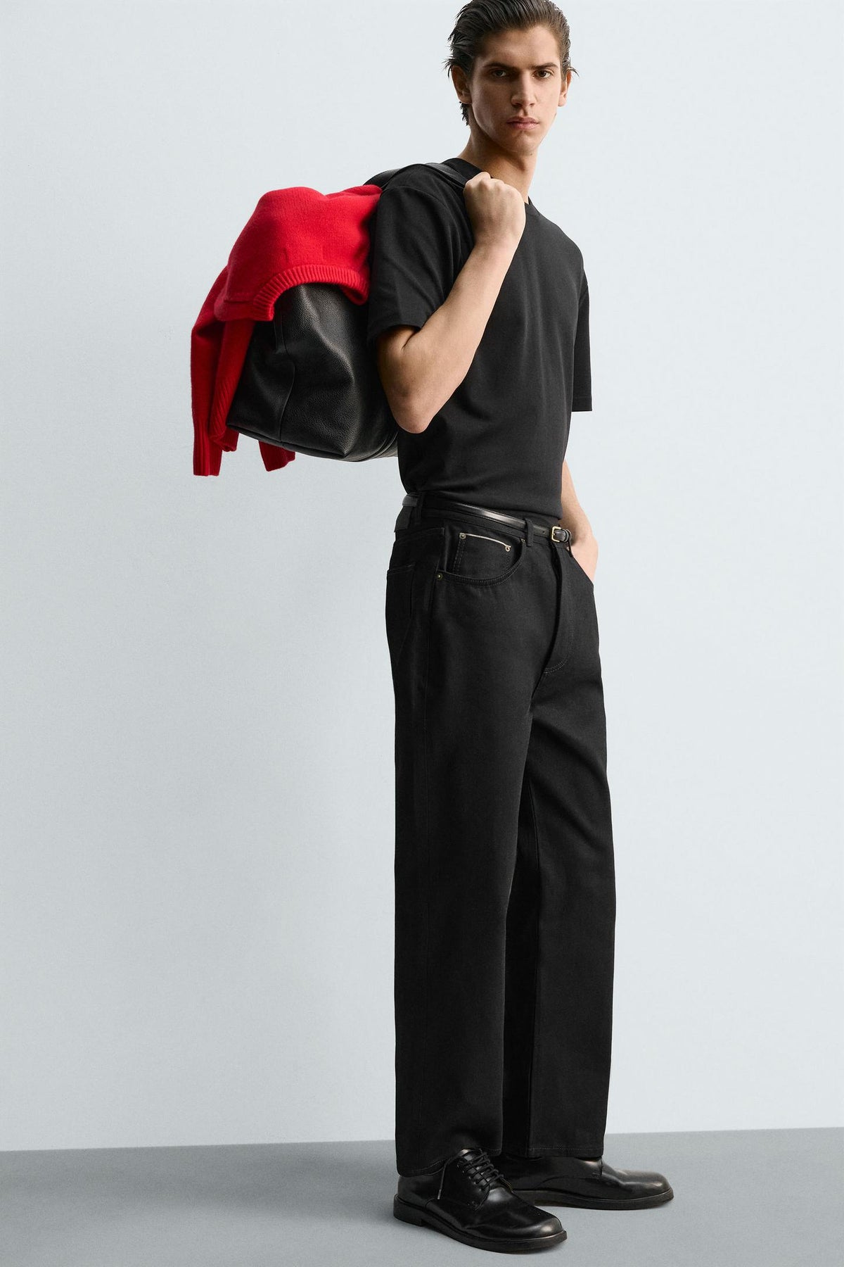 T-SHIRT BASIC ZARA ORIGINAL BLACK