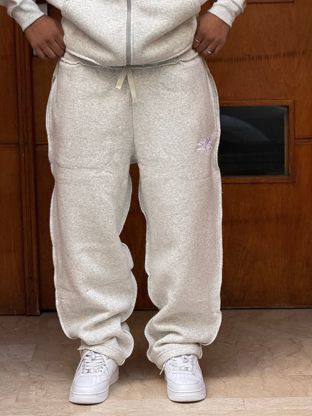 ENSEMBLE ZIP BRODERIE JL GREY