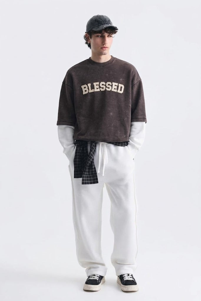 SWEATSHIRT BLESSED BROWN ES E71-199