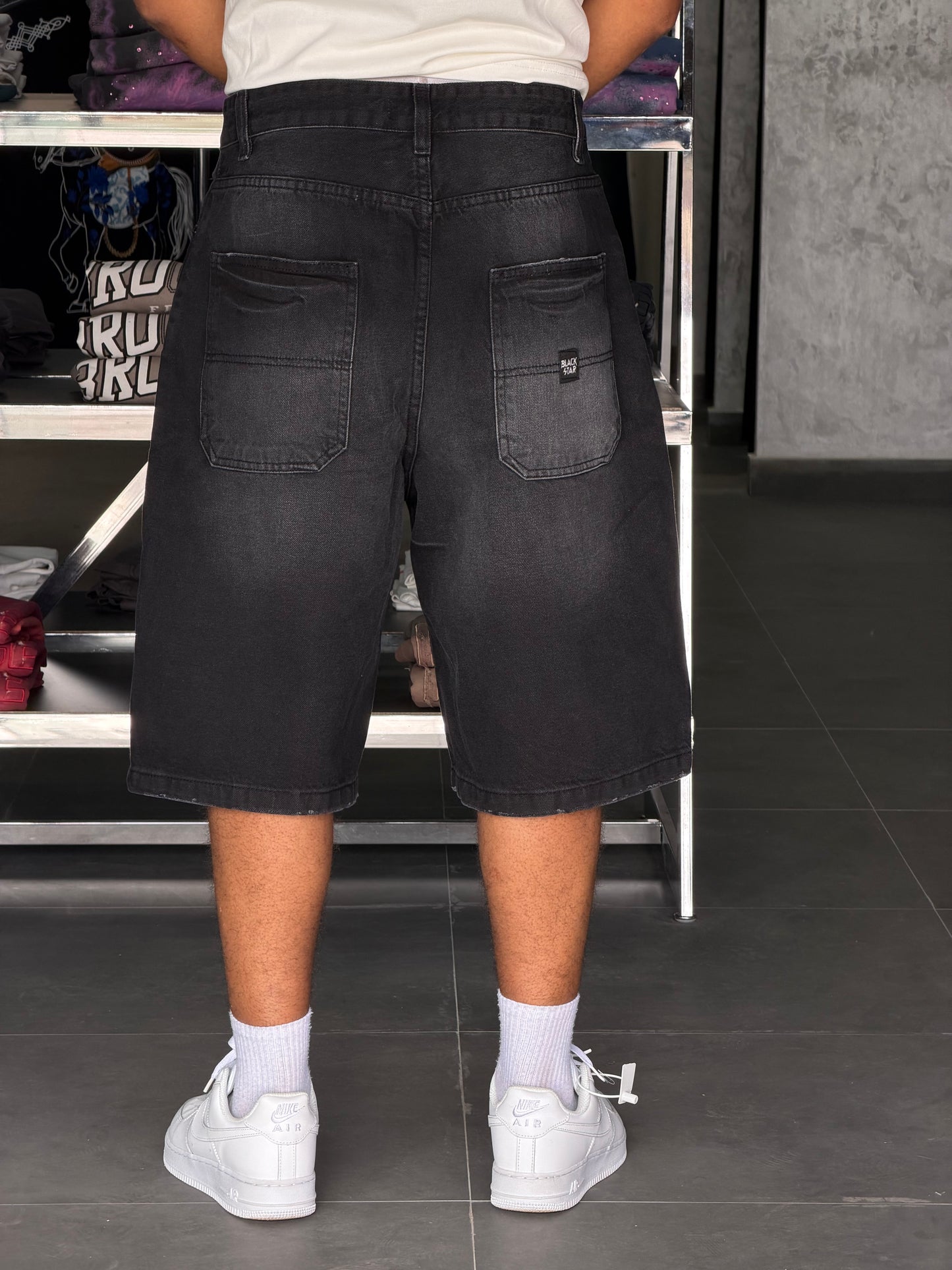 SKATER JORTS BLACK BS