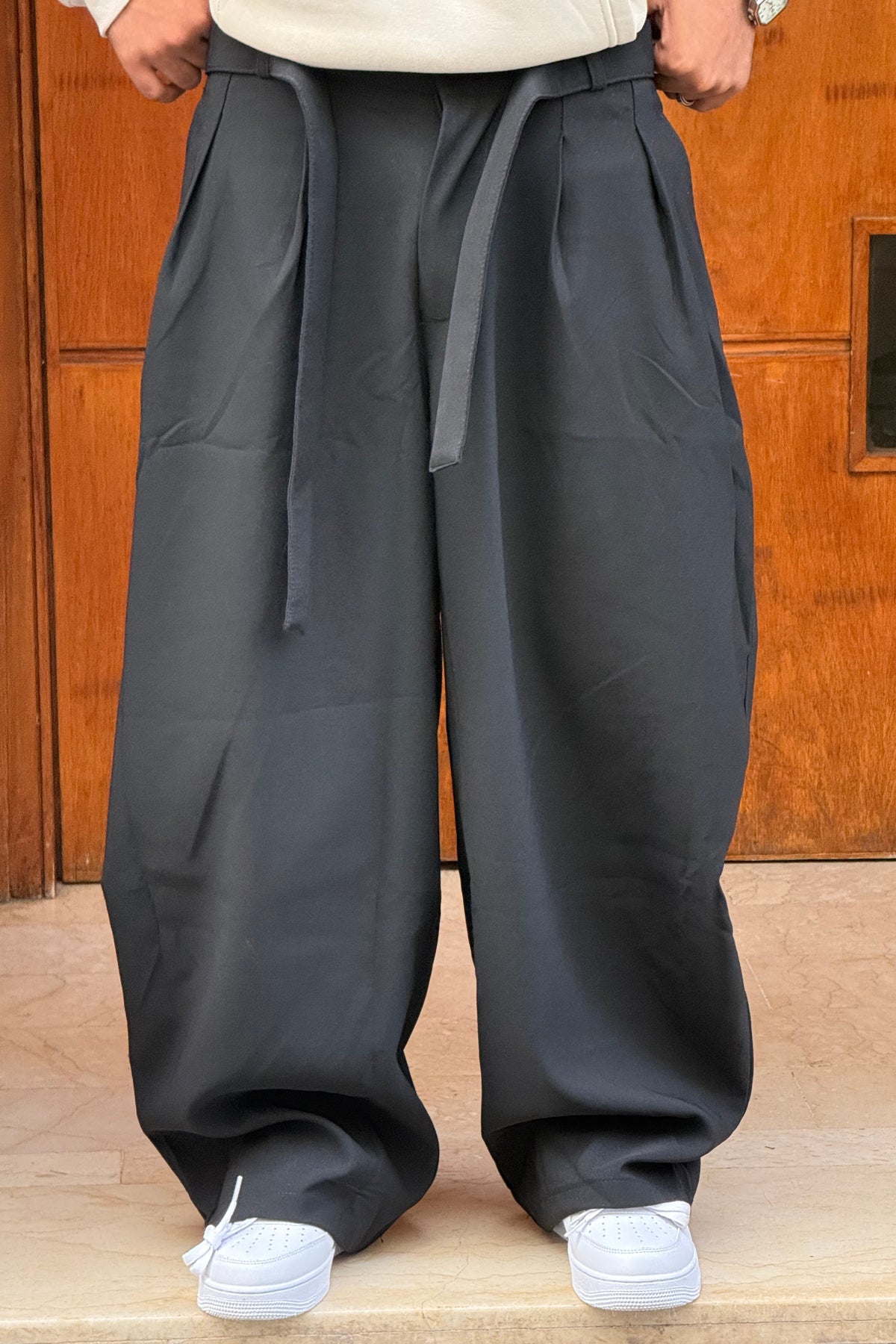 TROUSER PANTS OVERSIZE (BLACK) V80-38