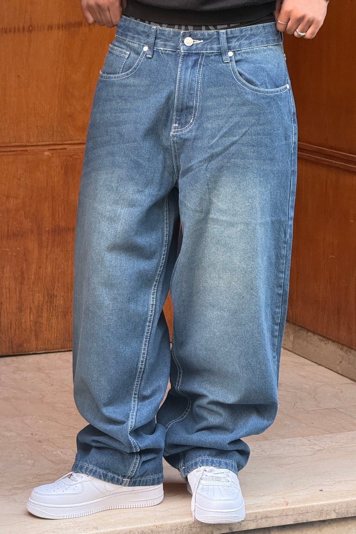 SUPPER BAGGY JEANS TORNADO STYLE (BLEU FONCE)