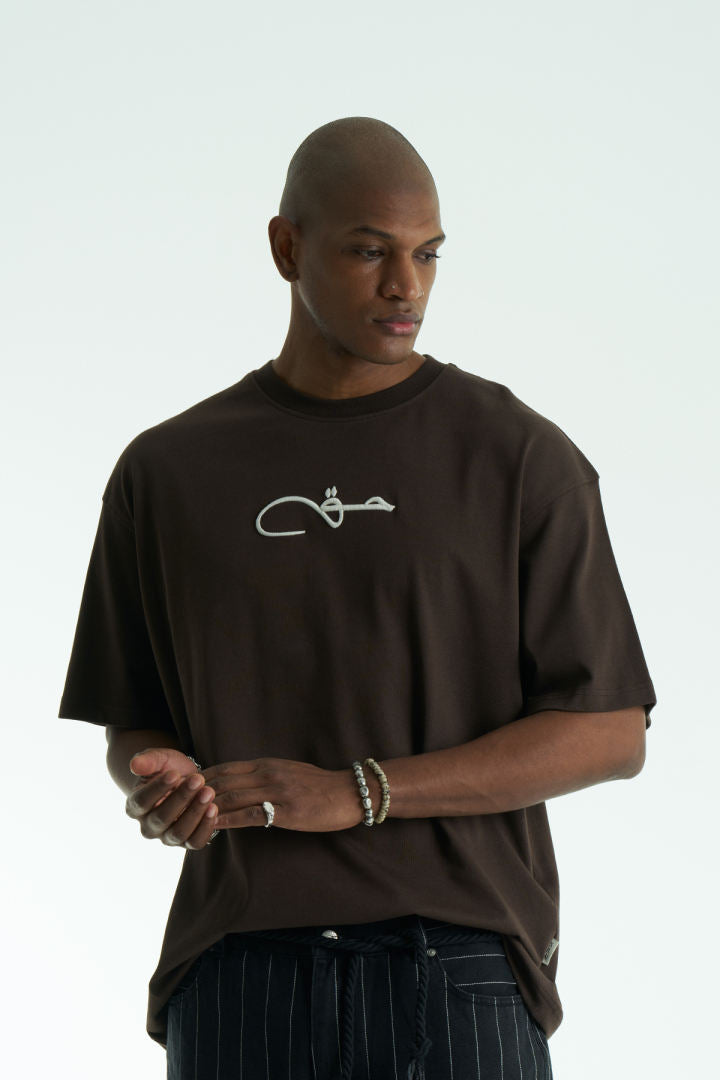 T-SHIRT SW BROWN حق 5053