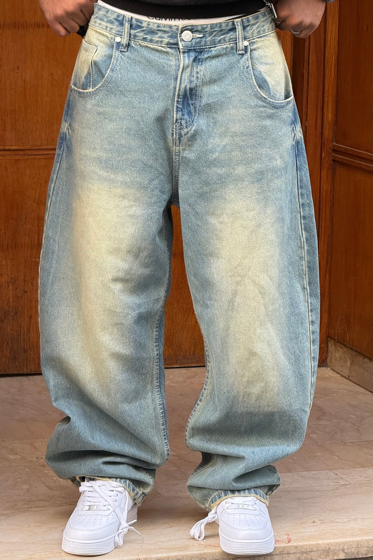 SUPPER BAGGY JEANS TORNADO STYLE (DIRTY VERT)