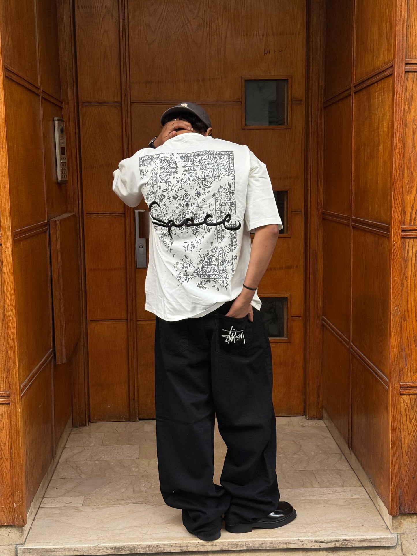 SUPPER BAGGY STUSSY BLACK BLACK