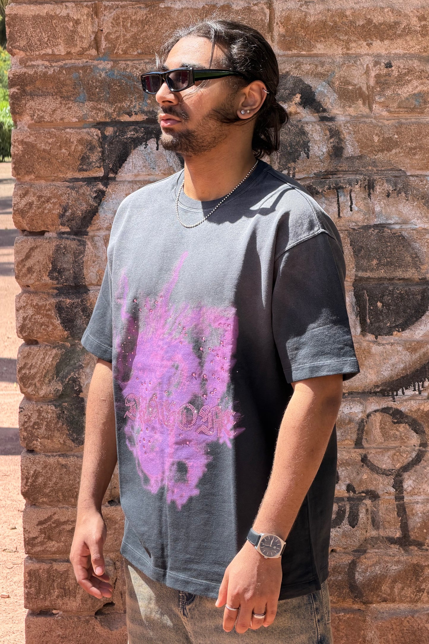 T-SHIRT WASHED DRAGON BLACK