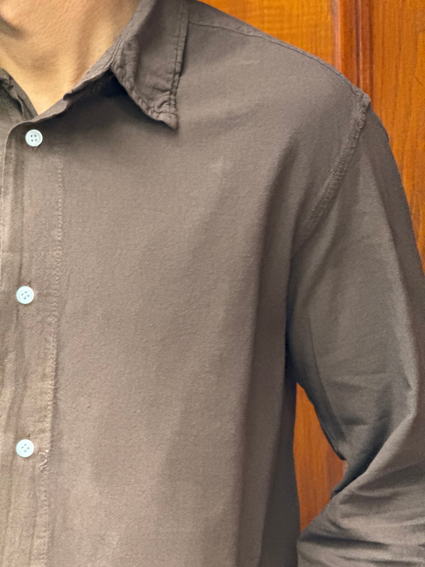 CHEMISE LIN J&J BROWN Y144