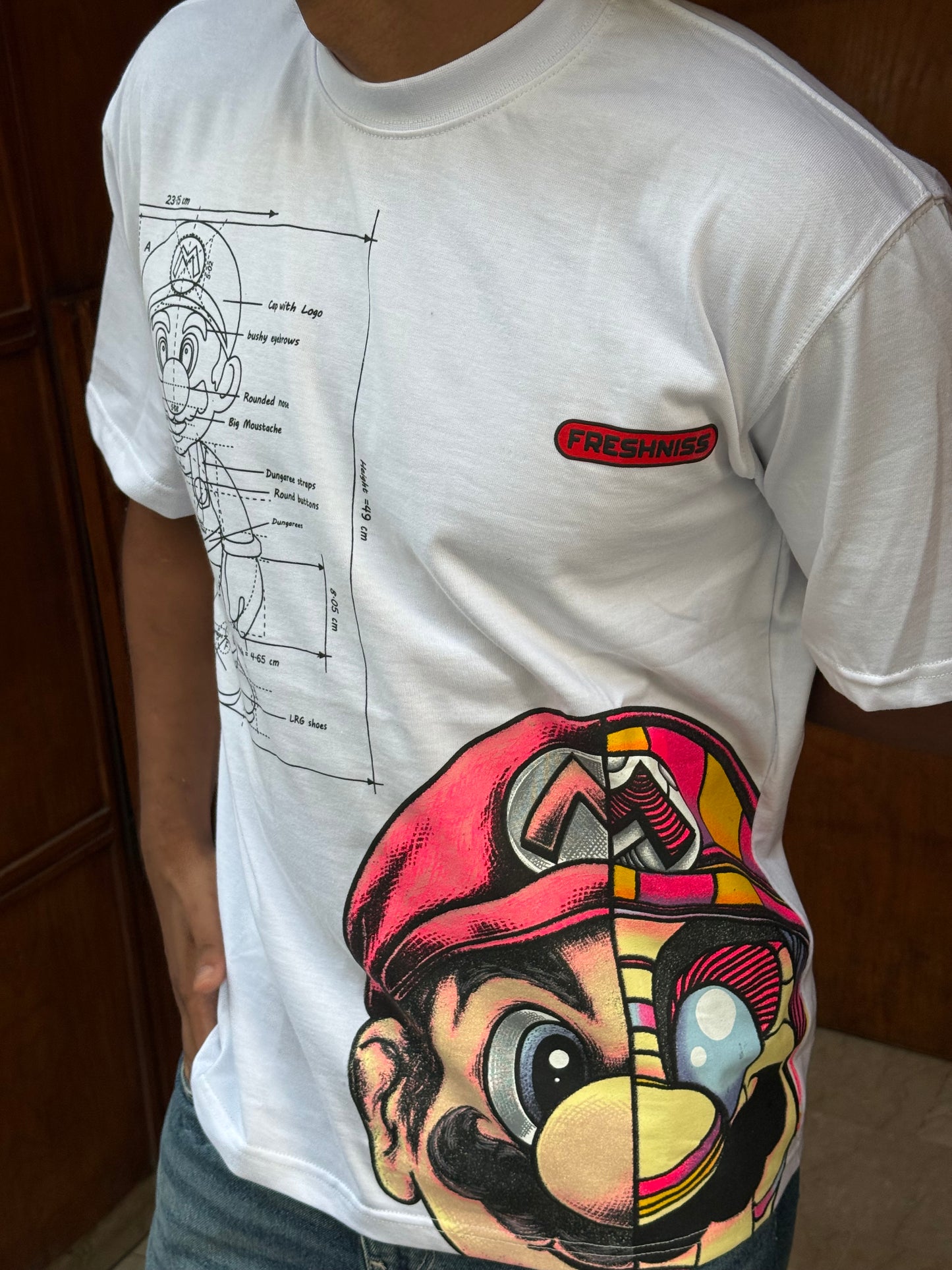 T-SHIRT MARIO WHITE BL