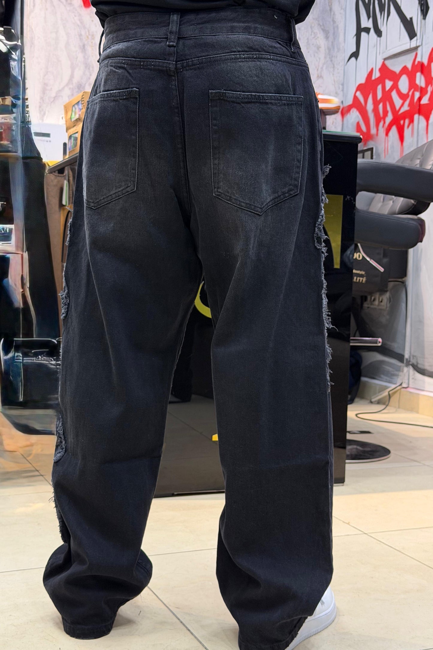 BAGGY JEANS FIRE NOIR