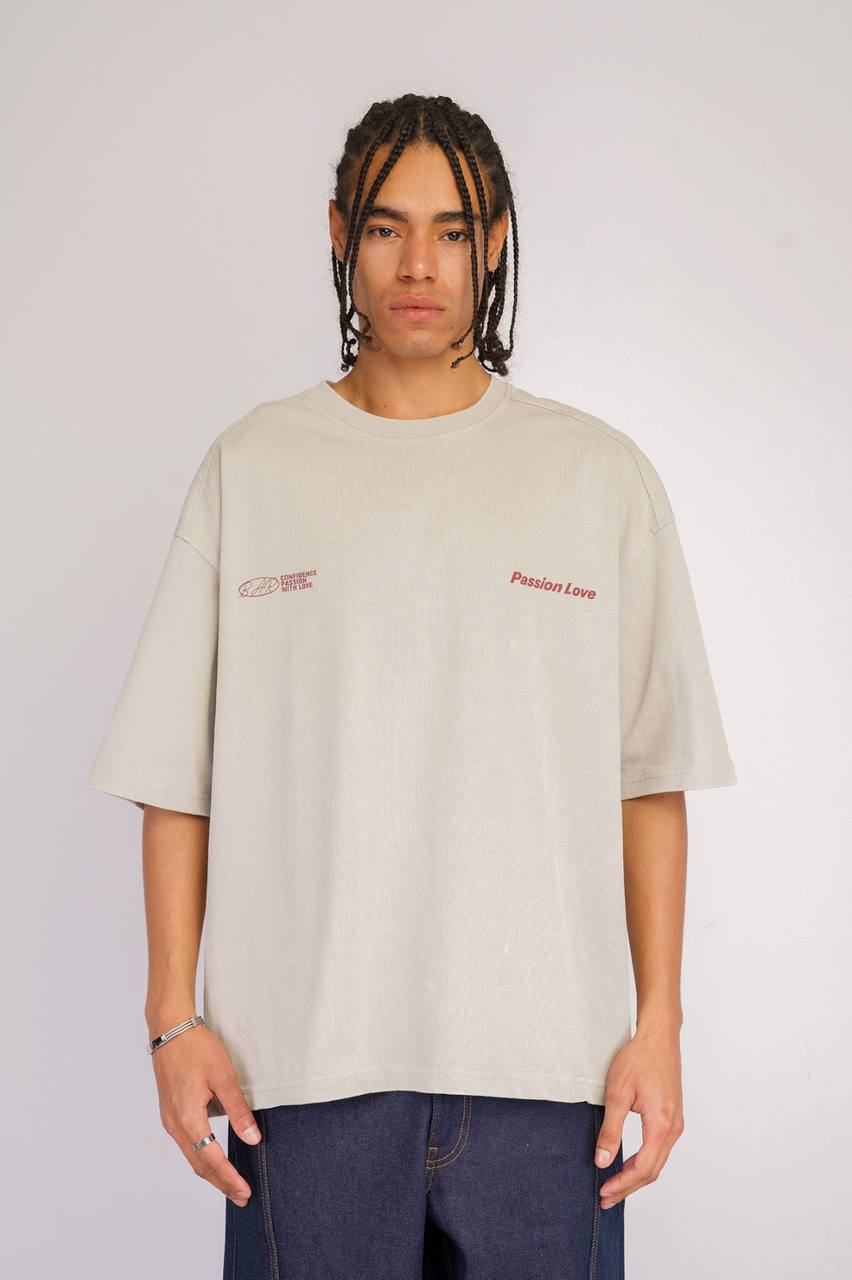 T-SHIRT BR PASSION LOVE GREY 20-208