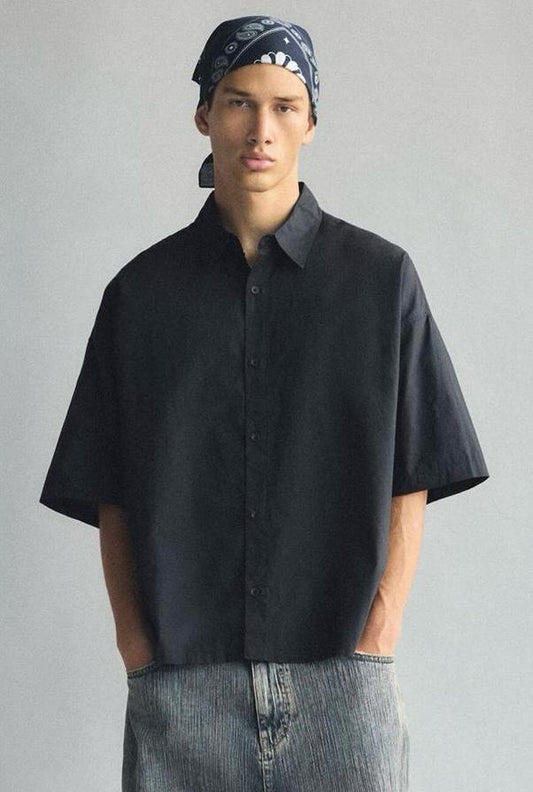CROPPED FIT SHIRT P&B NOIR